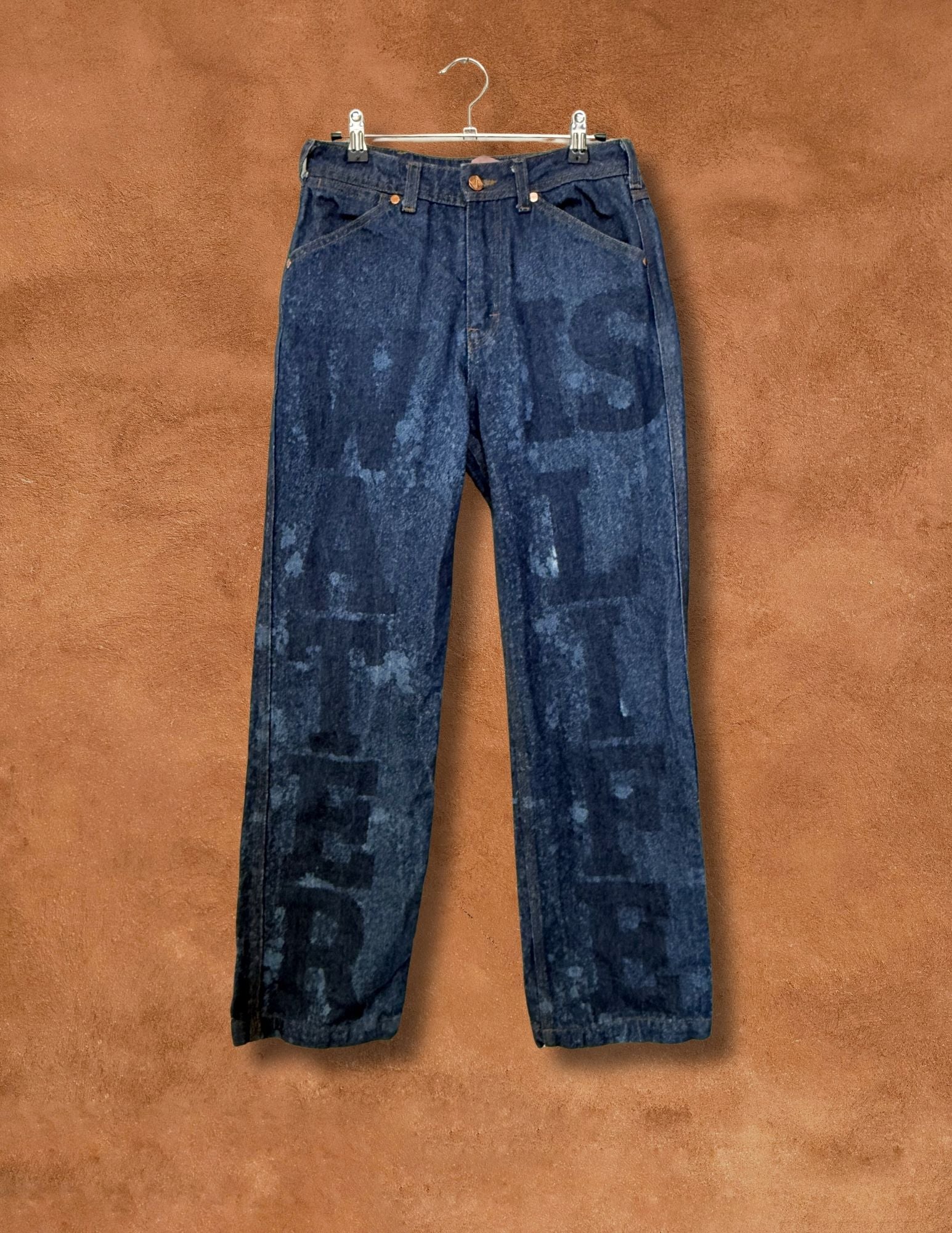 Upcycled Vintage Denim Jeans 28 x 29 Water is Life