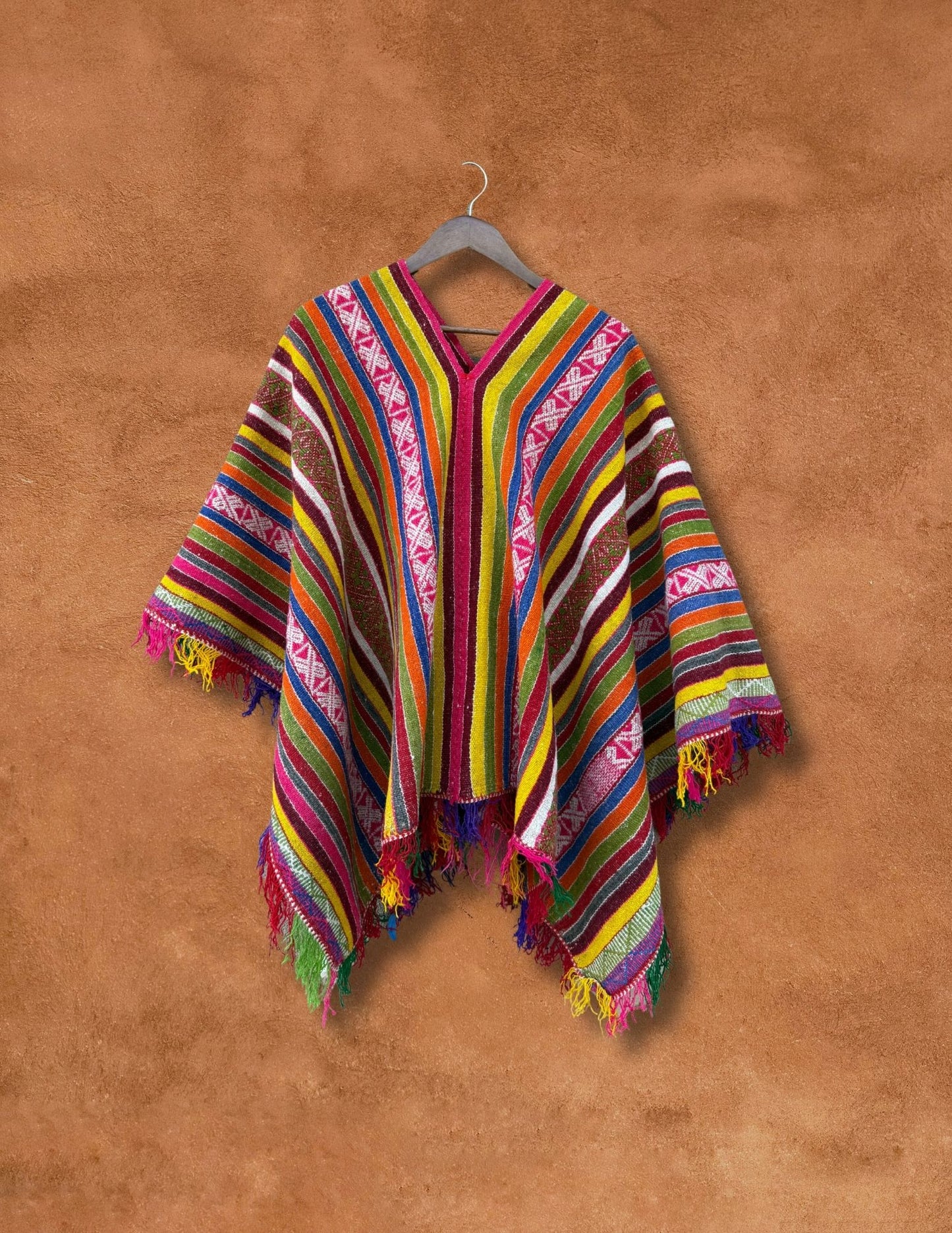 Vintage Handwoven Peruvian Poncho