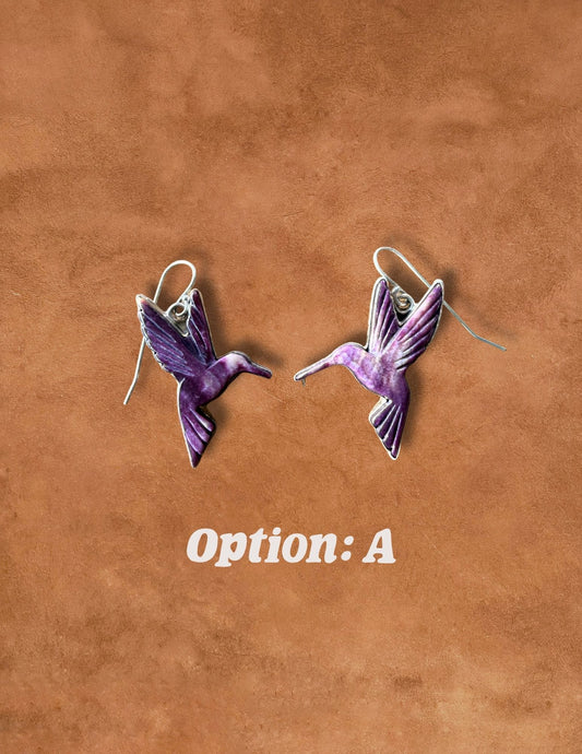Hummingbird (Dá’itii’hi’) Earrings by Mary Jane Garcia