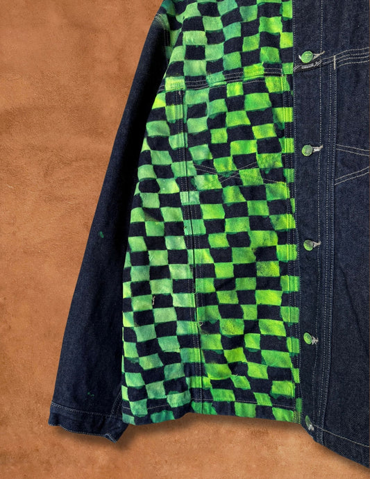 Upcycled Vintage Denim 90s Jacket Handpainted by Shawnshine Harrison