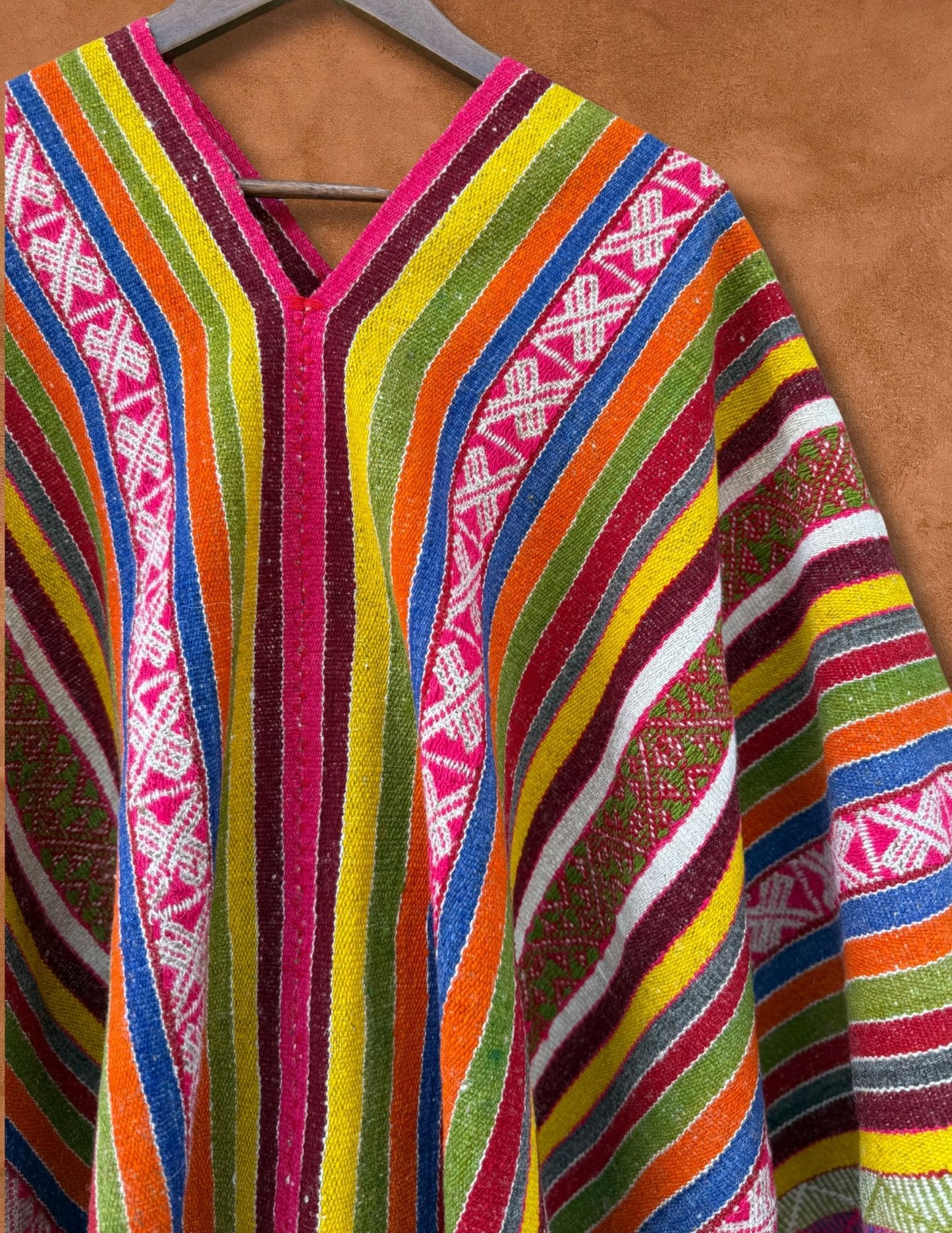 Vintage Handwoven Peruvian Poncho