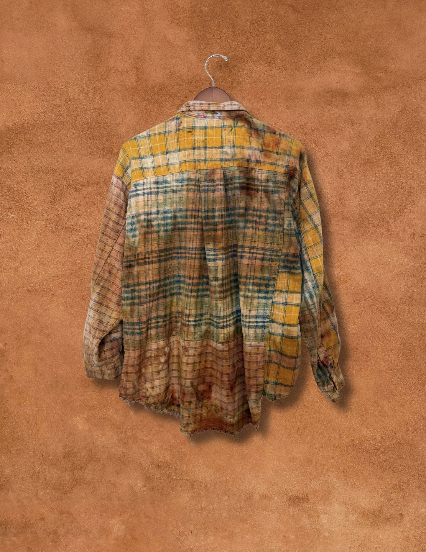 Upcycled Vintage Plaid Patchwork Flannel Shirt - 40 of 44