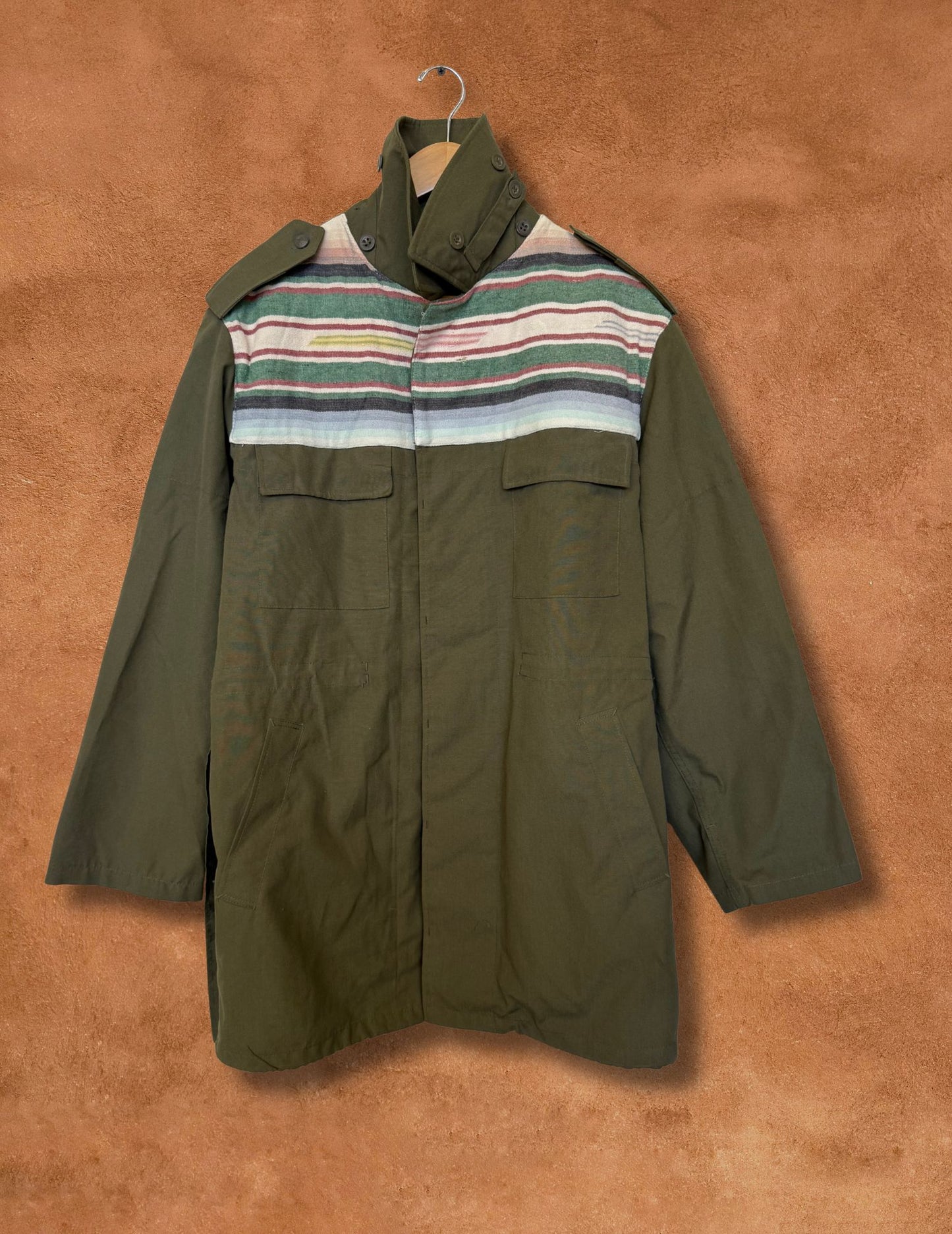 Upcycled Military Field Jacket — Midcentury Blanket Edition C