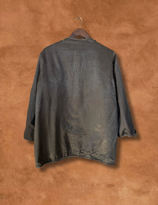 Vintage Mid-Century Greek Military Reversible Satin Jacket D