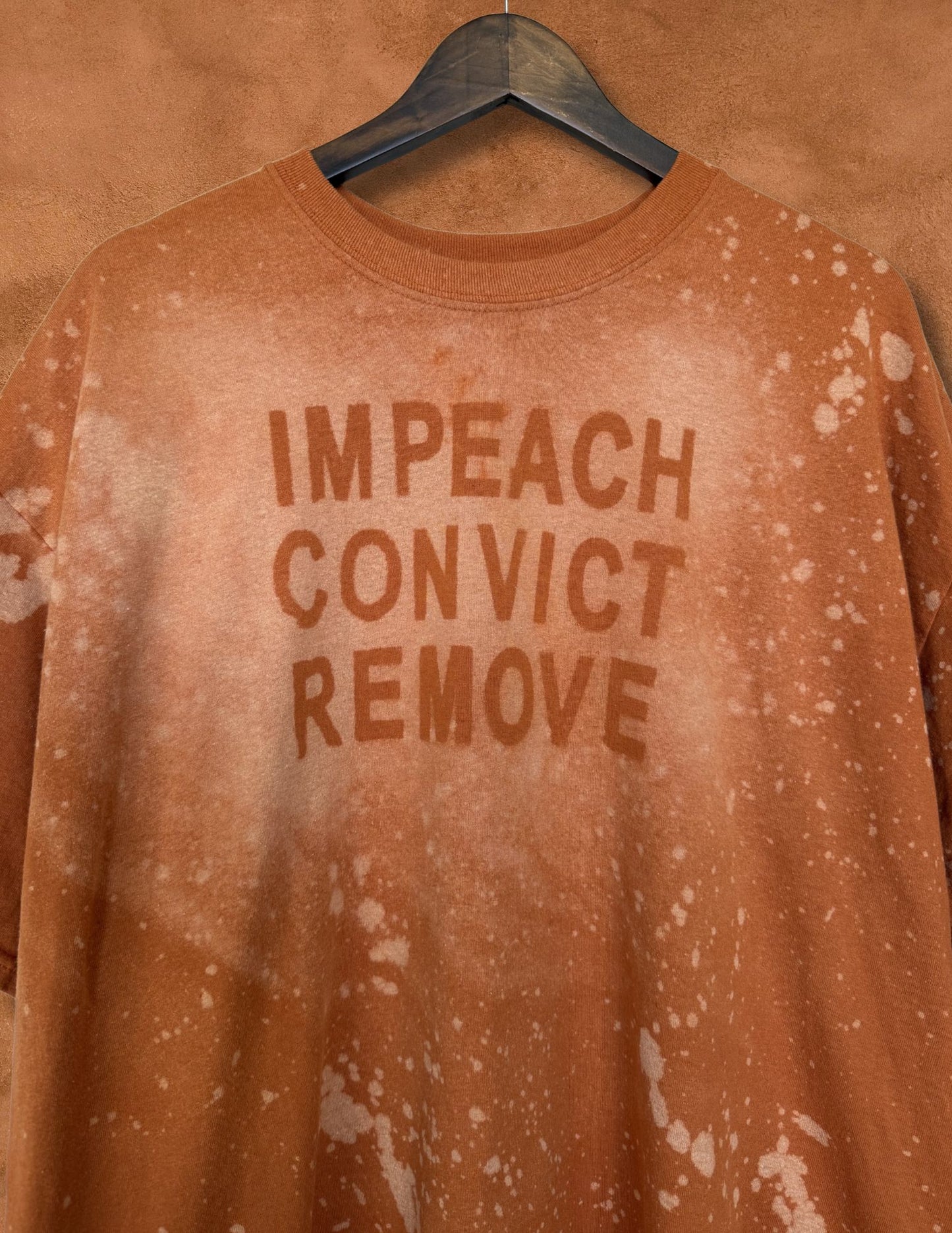Upcycled Vintage Tee- 54 x 31 IMPEACH CONVICT REMOVE