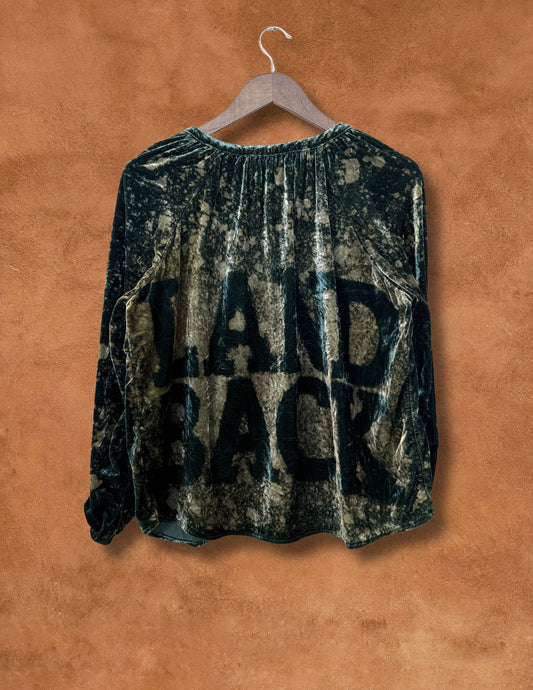 Upcycled Vintage Velvet Top - 44 x 23 Land Back