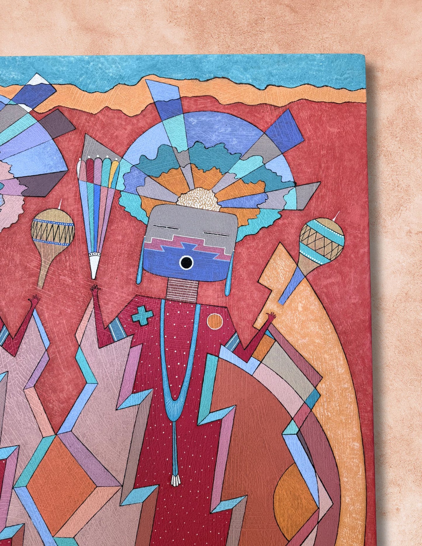 Vintage Painting by Diné Artist WB Franklin 1996