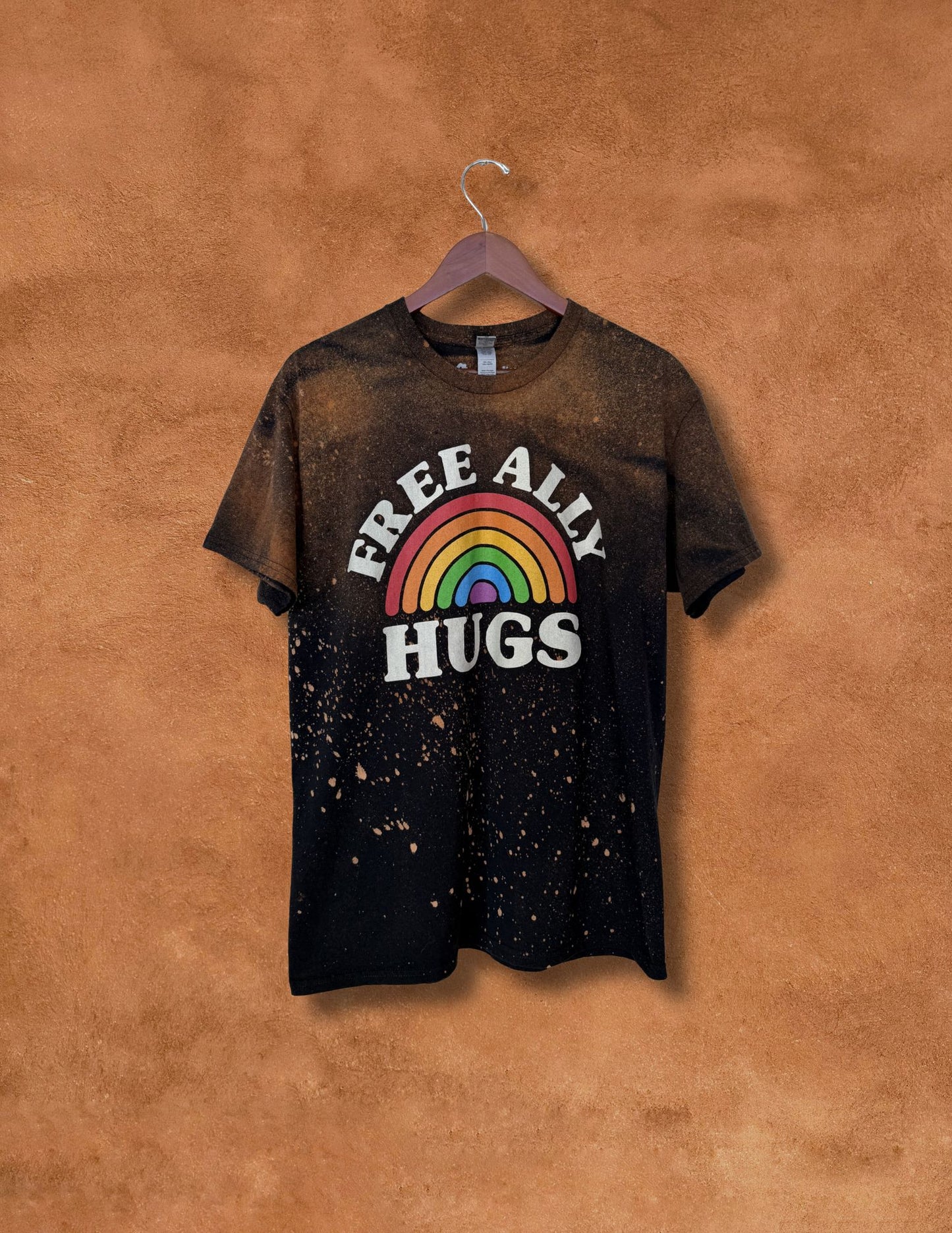 Upcycled Vintage Tee- 44 x 28 Free Ally Hugs