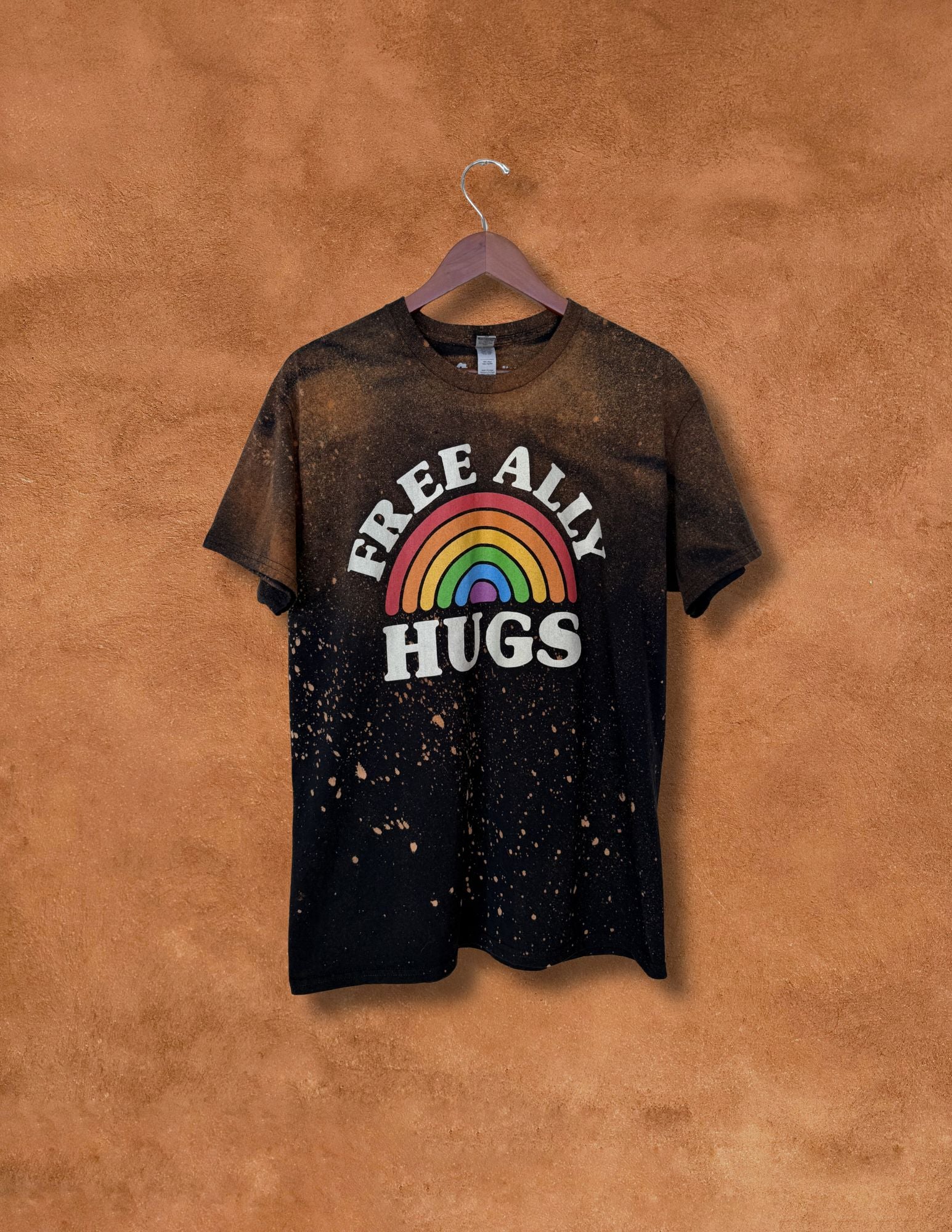 Upcycled Vintage Tee- 44 x 28 Free Ally Hugs