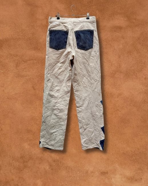 Upcycled Vintage Patchwork Denim Jeans 31 x 33 by Alex Vigil