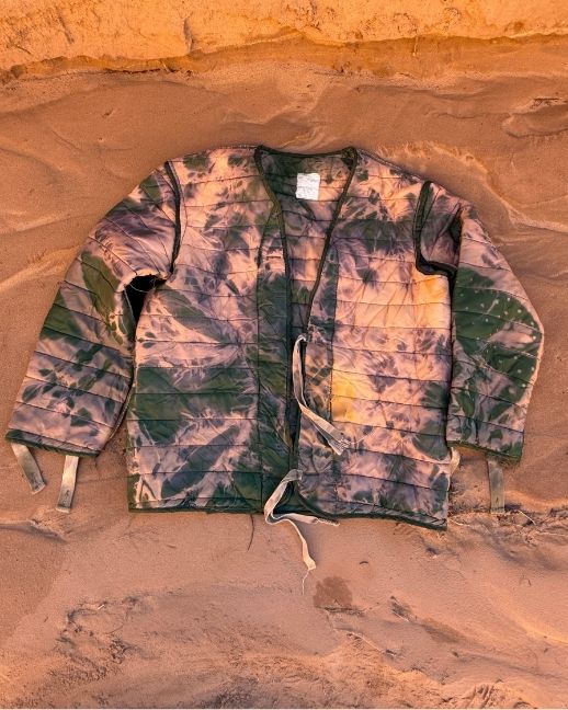 Upcycled Vintage Military Quilted Cardigan C