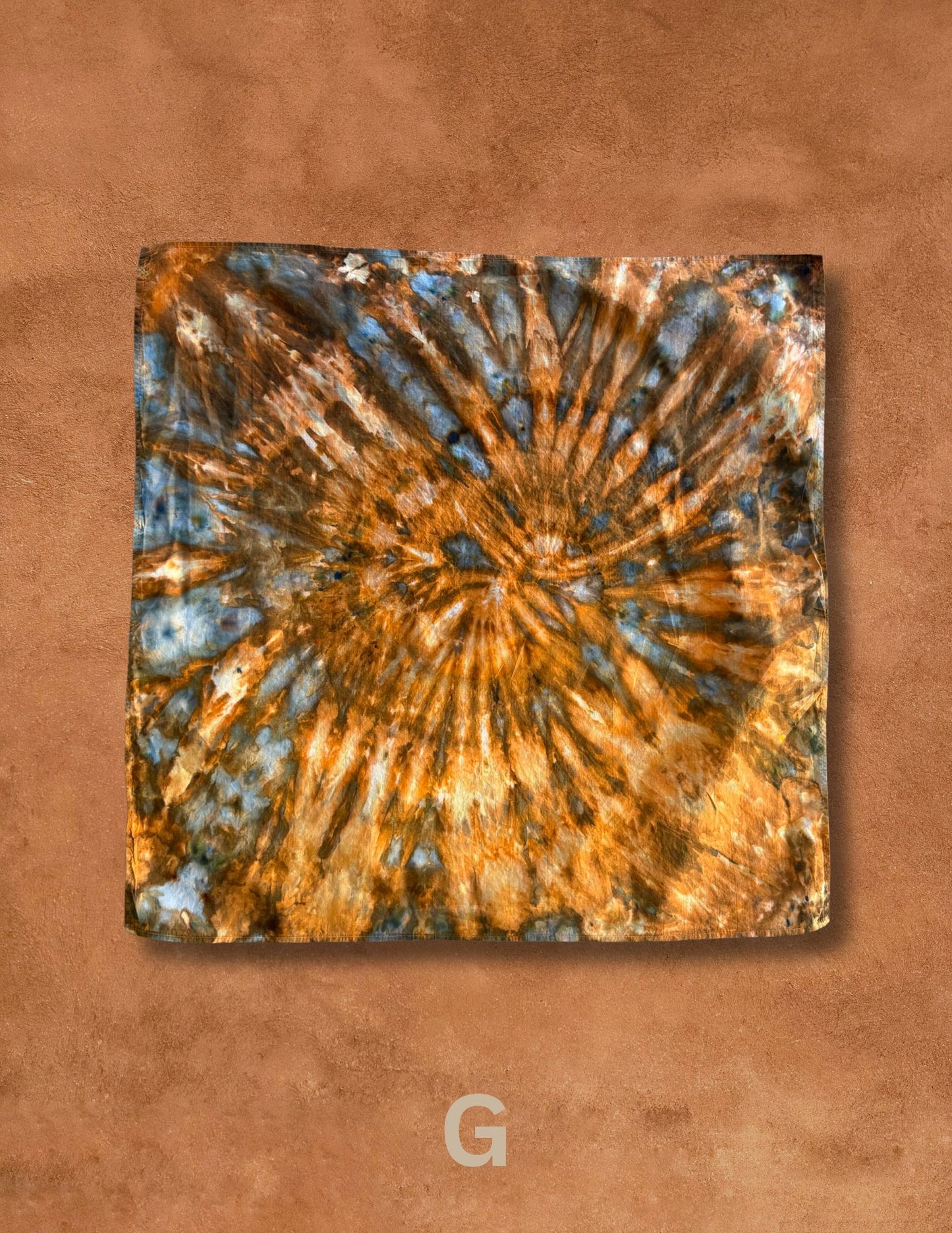Limited Edition Hand Dyed Organic Cotton Bandana -Ochre