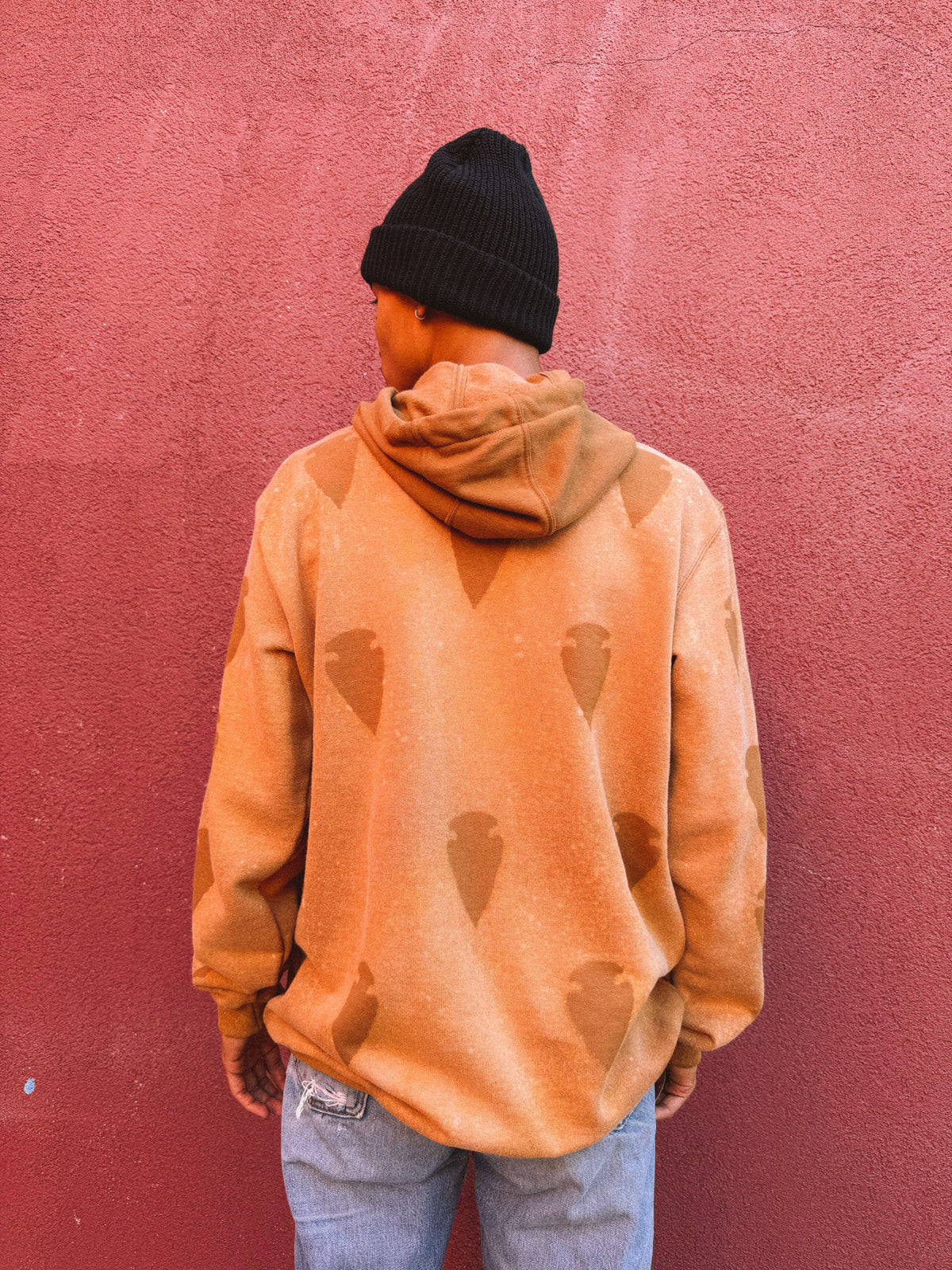 Upcycled Vintage Zip Hoodie- 50 x 31 Arrowhead