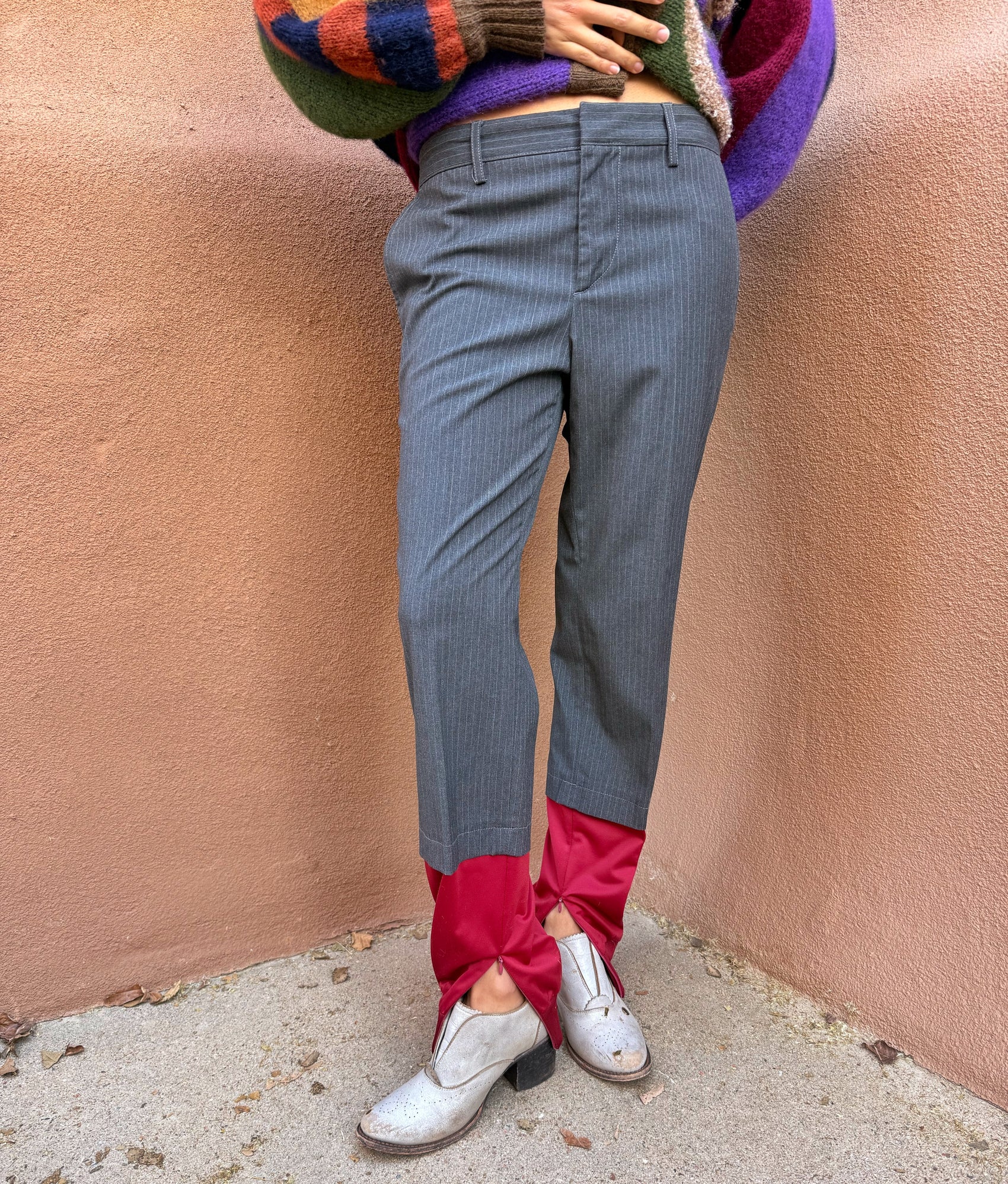 Vintage 90s Menswear Pinstripe Hybrid Pant