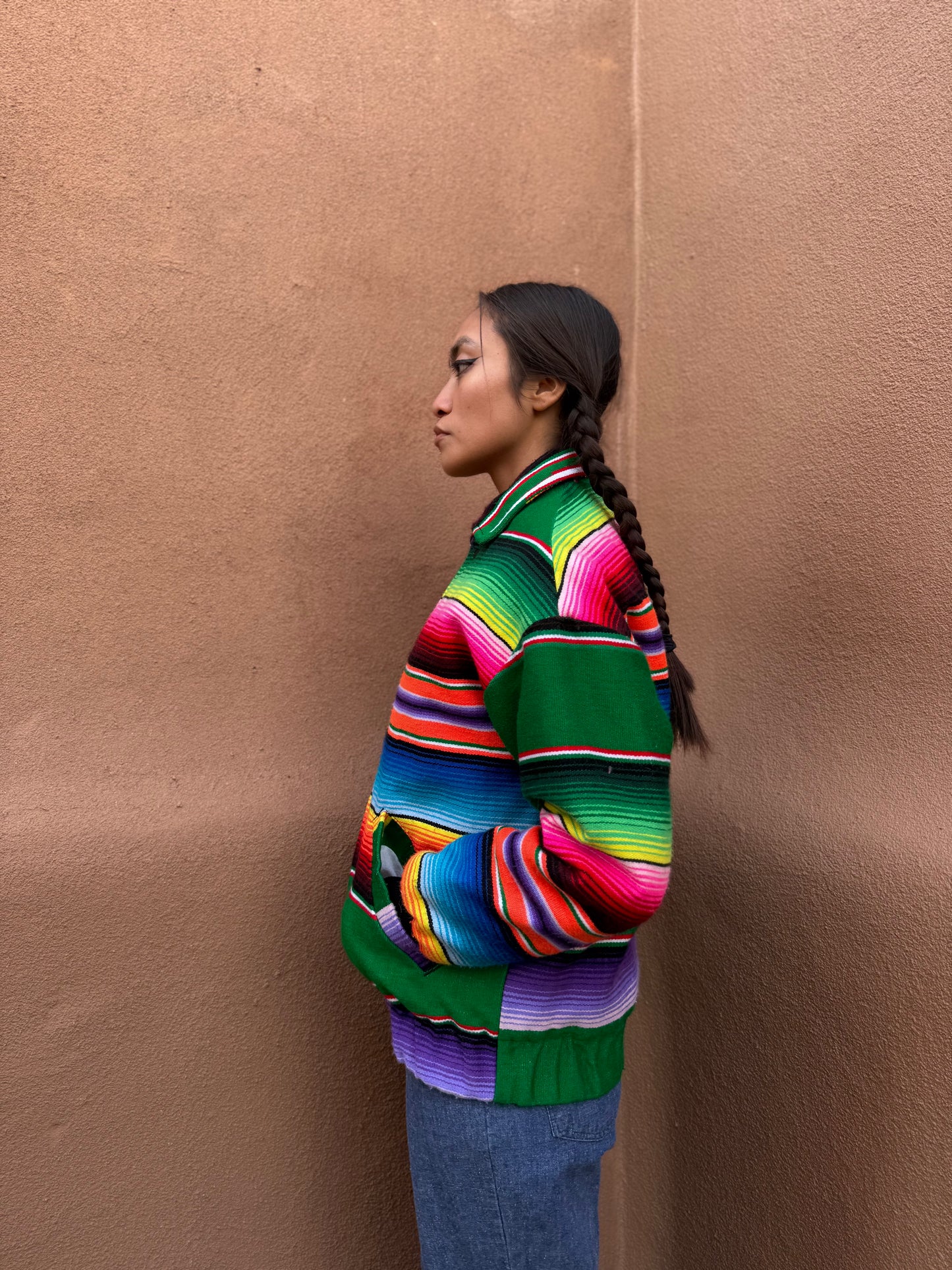 Vintage Serape Bomber Jacket