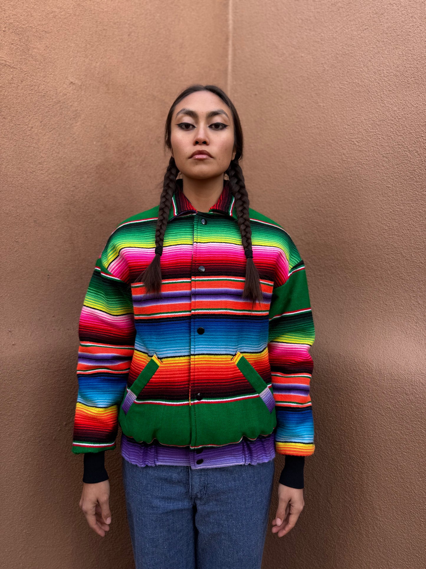 Vintage Serape Bomber Jacket
