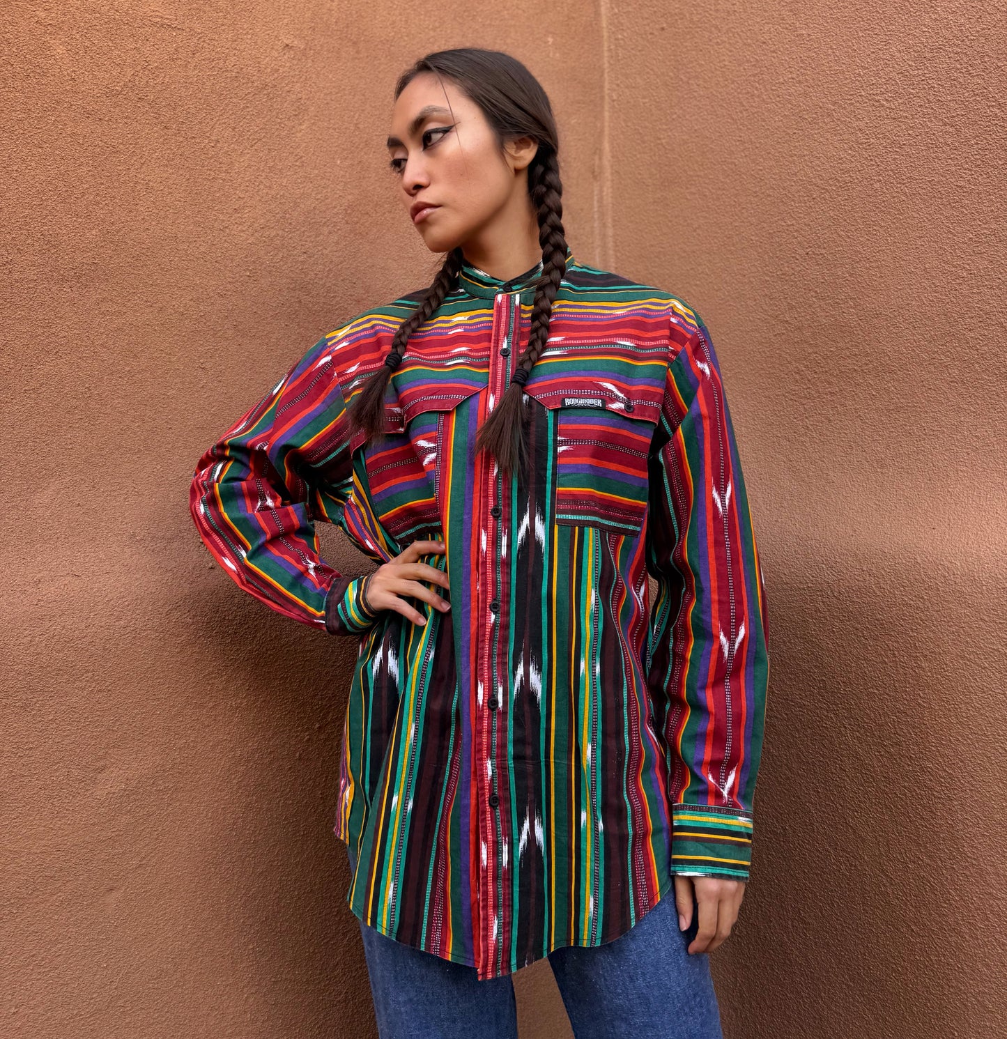 Vintage 80s Rodeo Shirt- Serape Stripe