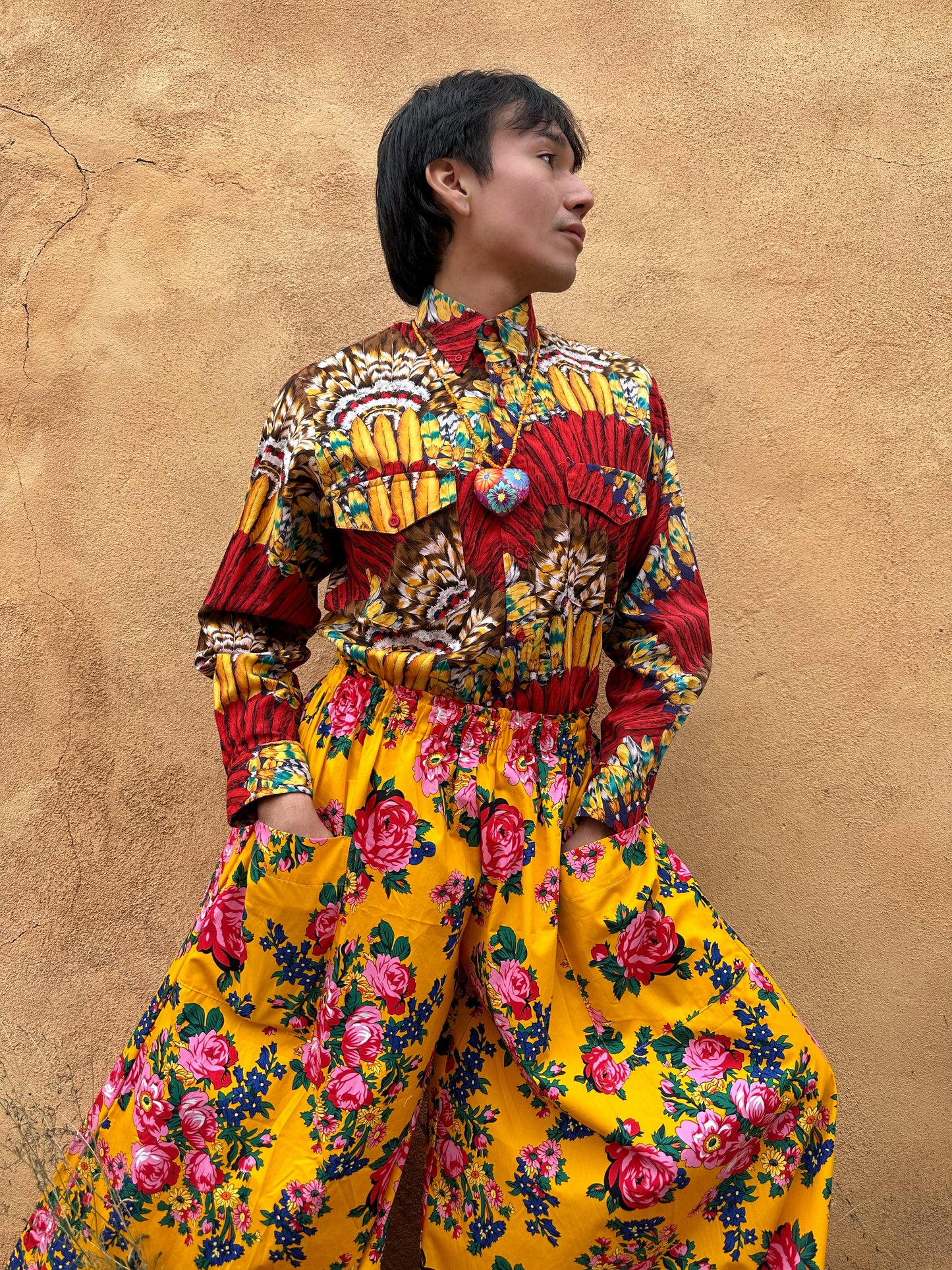 + Limited Edition Wide Leg Pant - Sáanii Rose Marigold