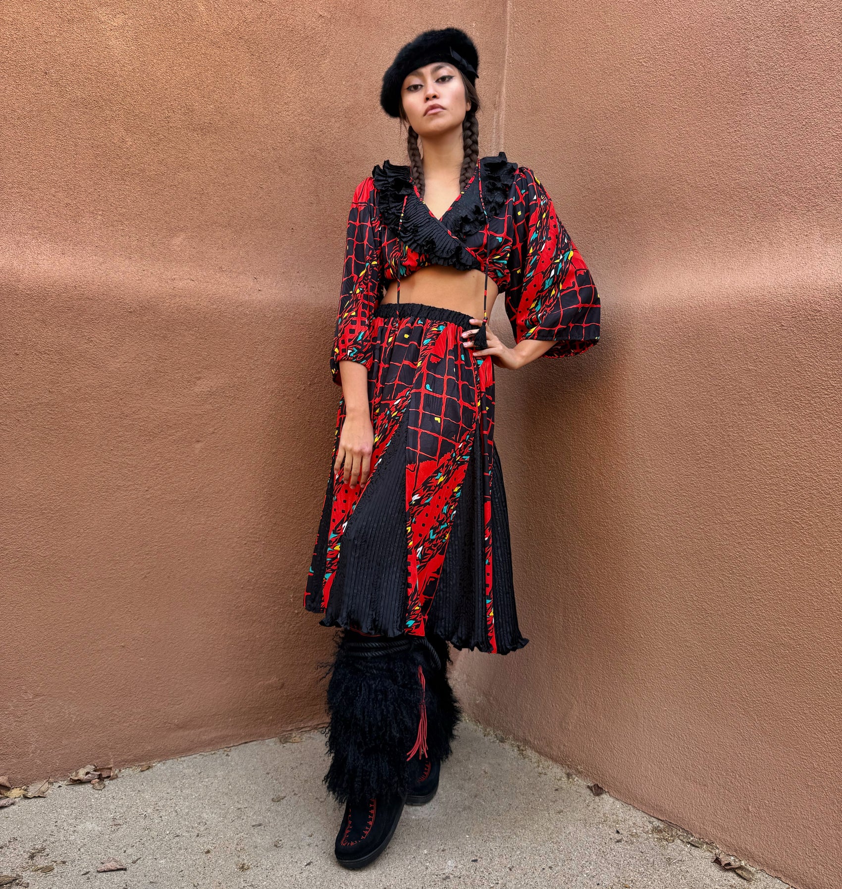 Vintage 80s Flared Skirt