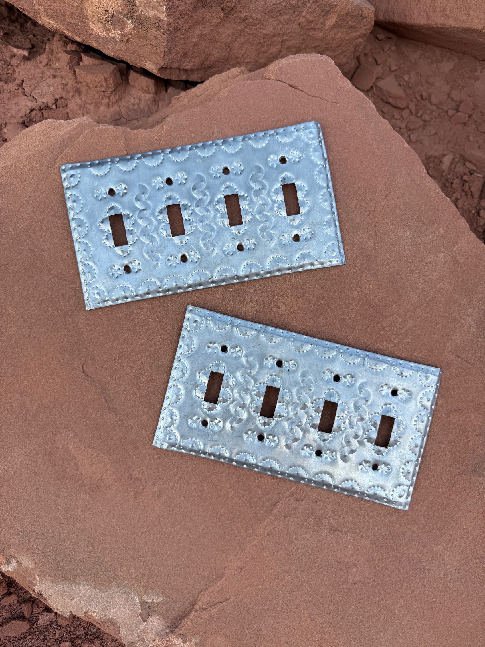 VINTAGE TIN LIGHT SWITCH COVER (Sold individually)