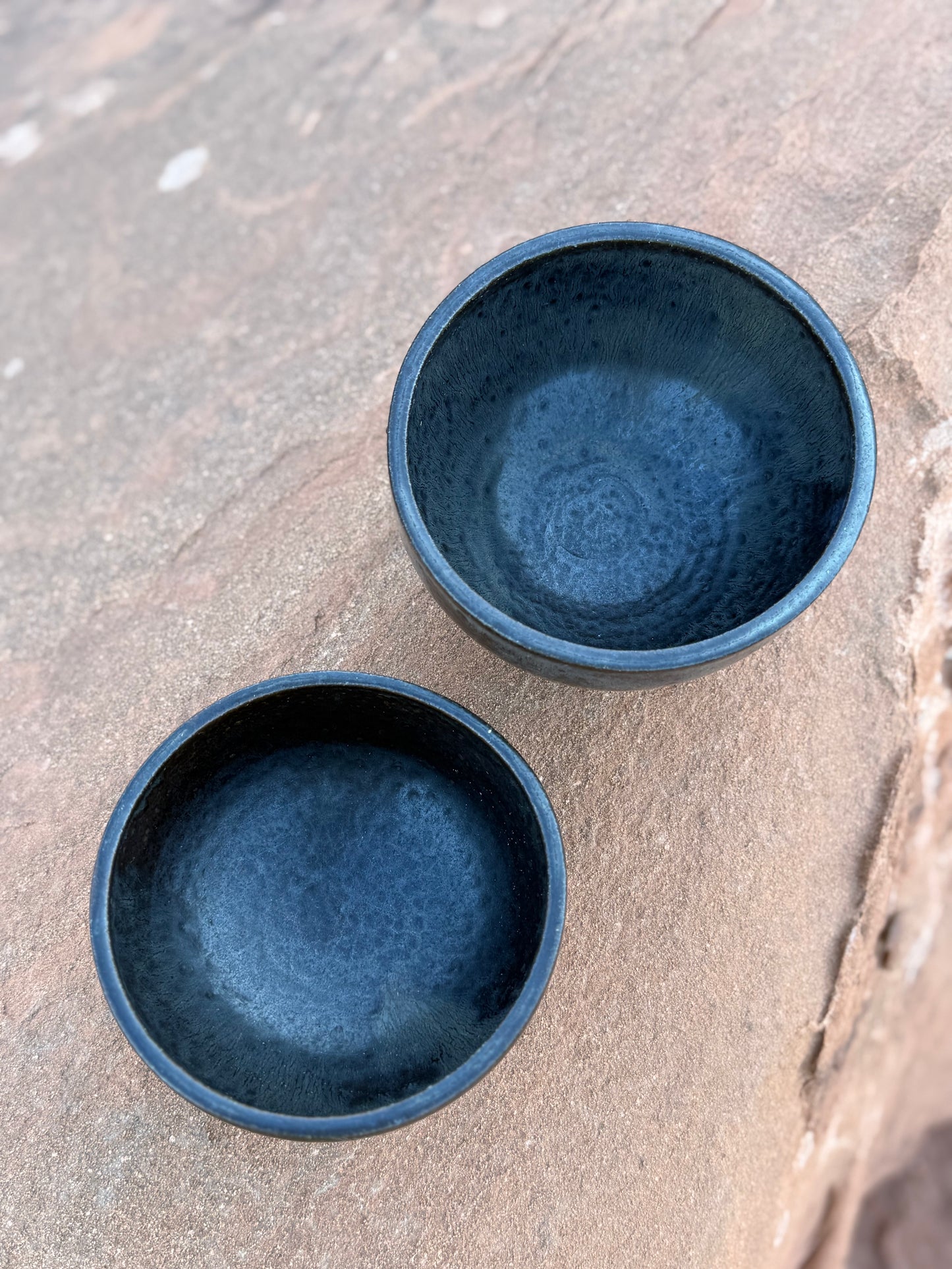 Vintage Ceramic Matte Black Bowls (Sold Seperately)