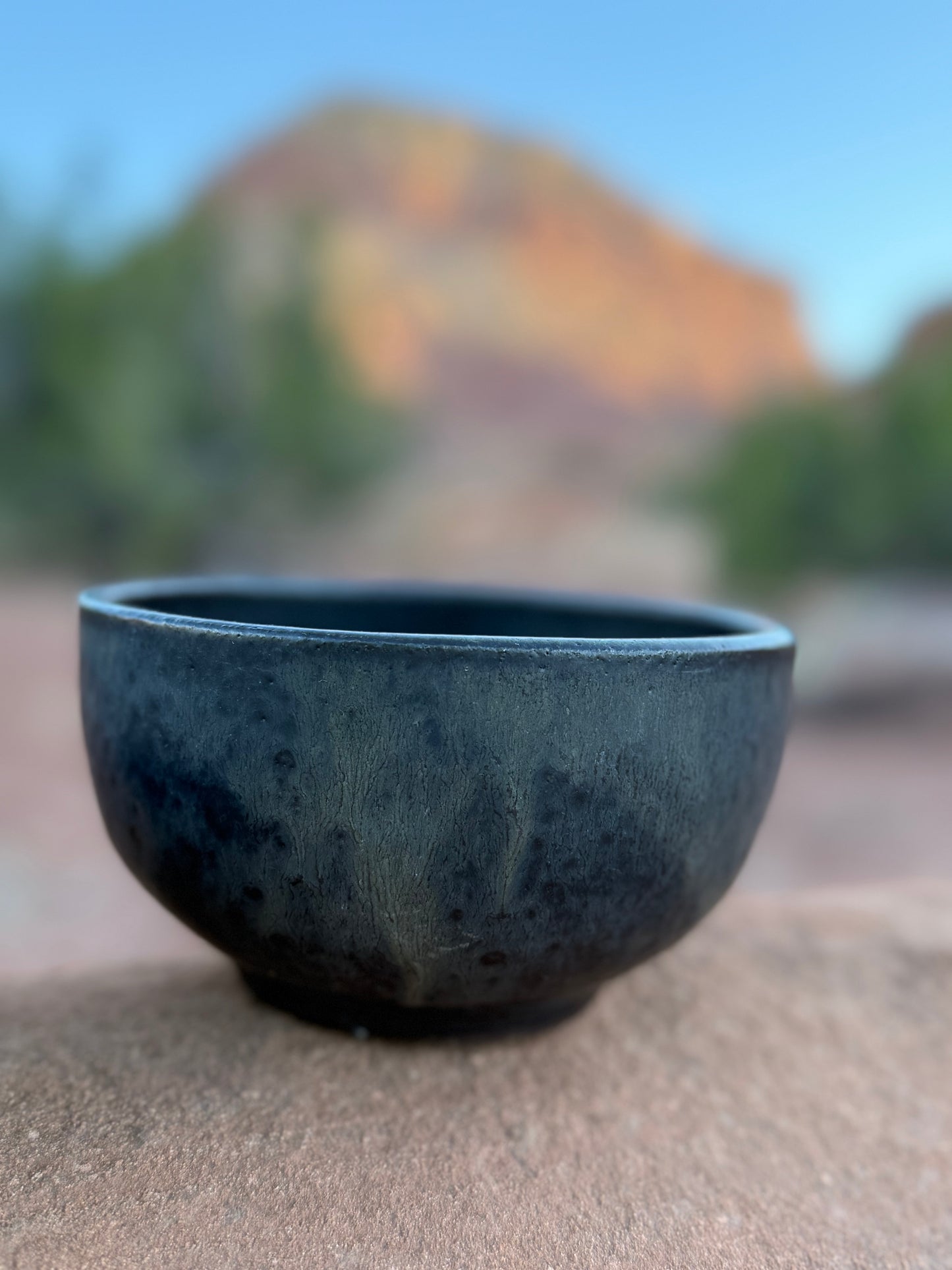 Vintage Ceramic Matte Black Bowls (Sold Seperately)
