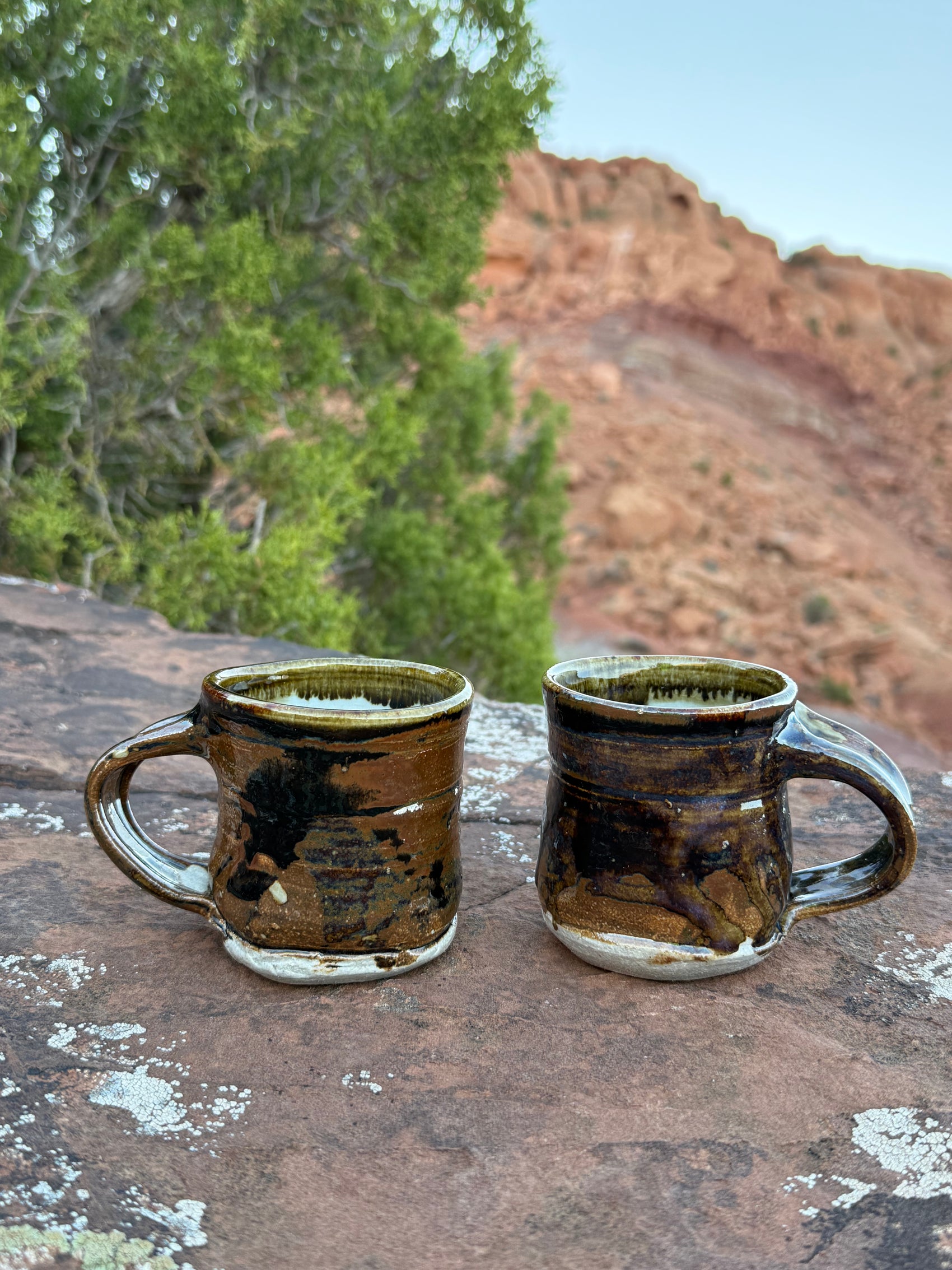 Vintage Stonewear Cups (Set of 2)