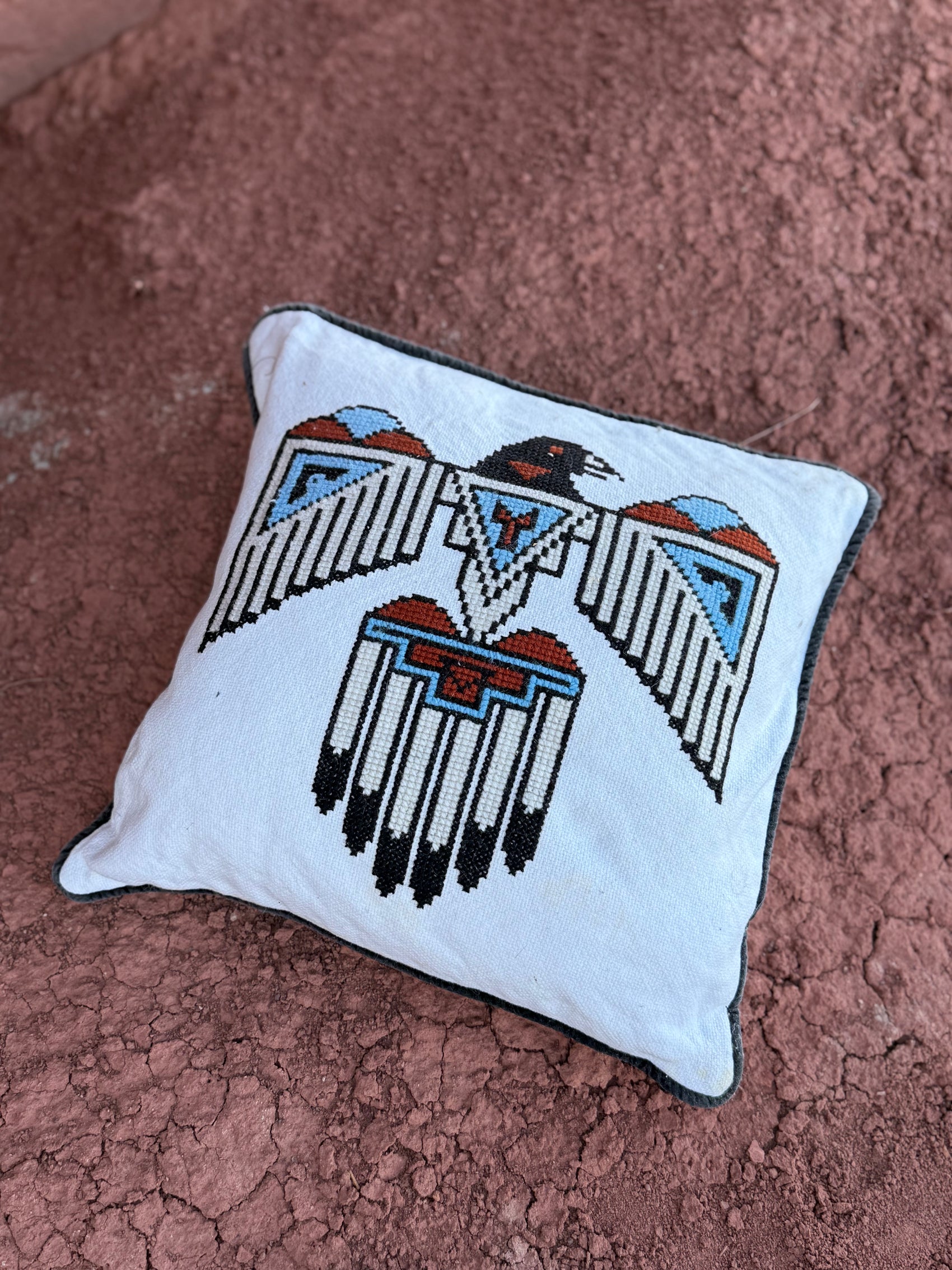 Vintage Southwest Embroidered Pillow