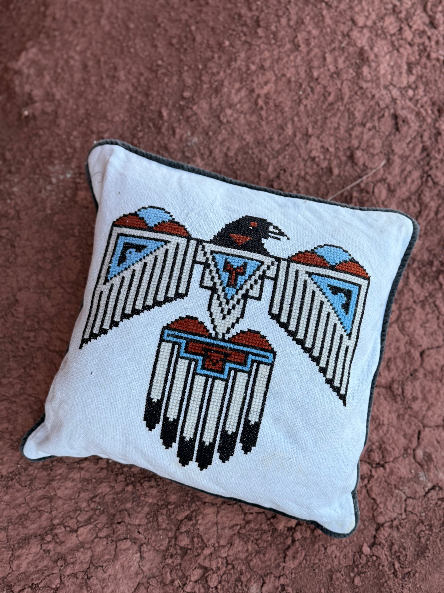 Vintage Southwest Embroidered Pillow