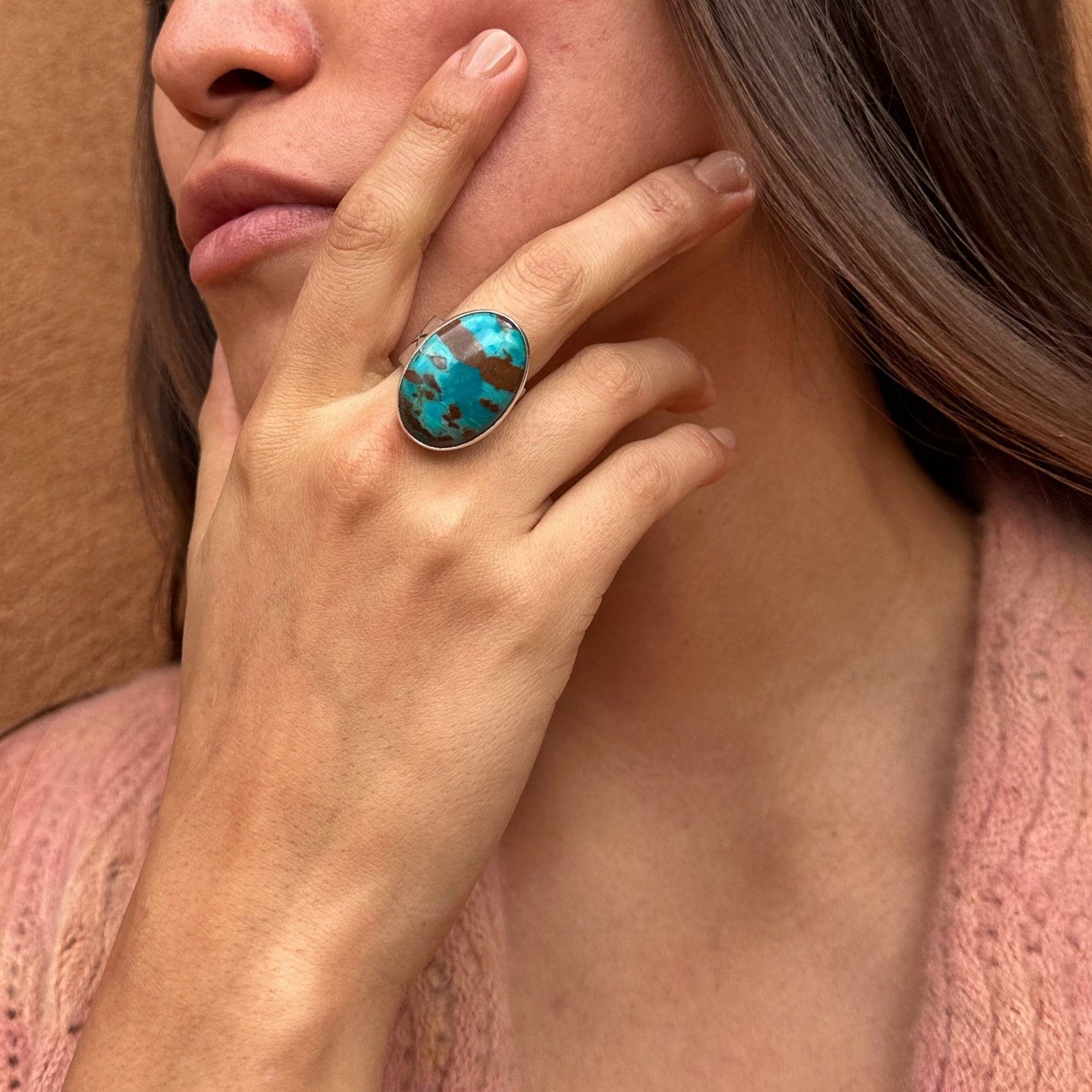 Navajo Made Turquoise Nugget Rings – 4KINSHIP - Main Image