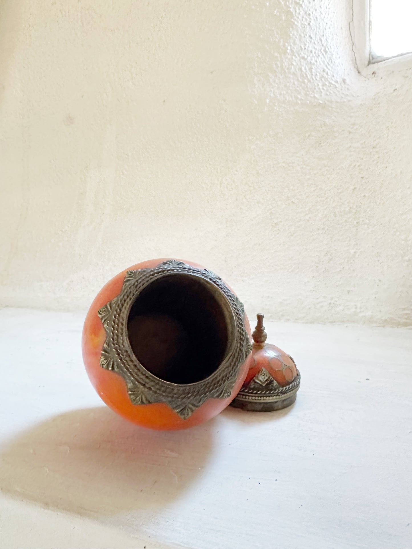 Vintage Moroccan Midcentury Bakelite Container with Lid