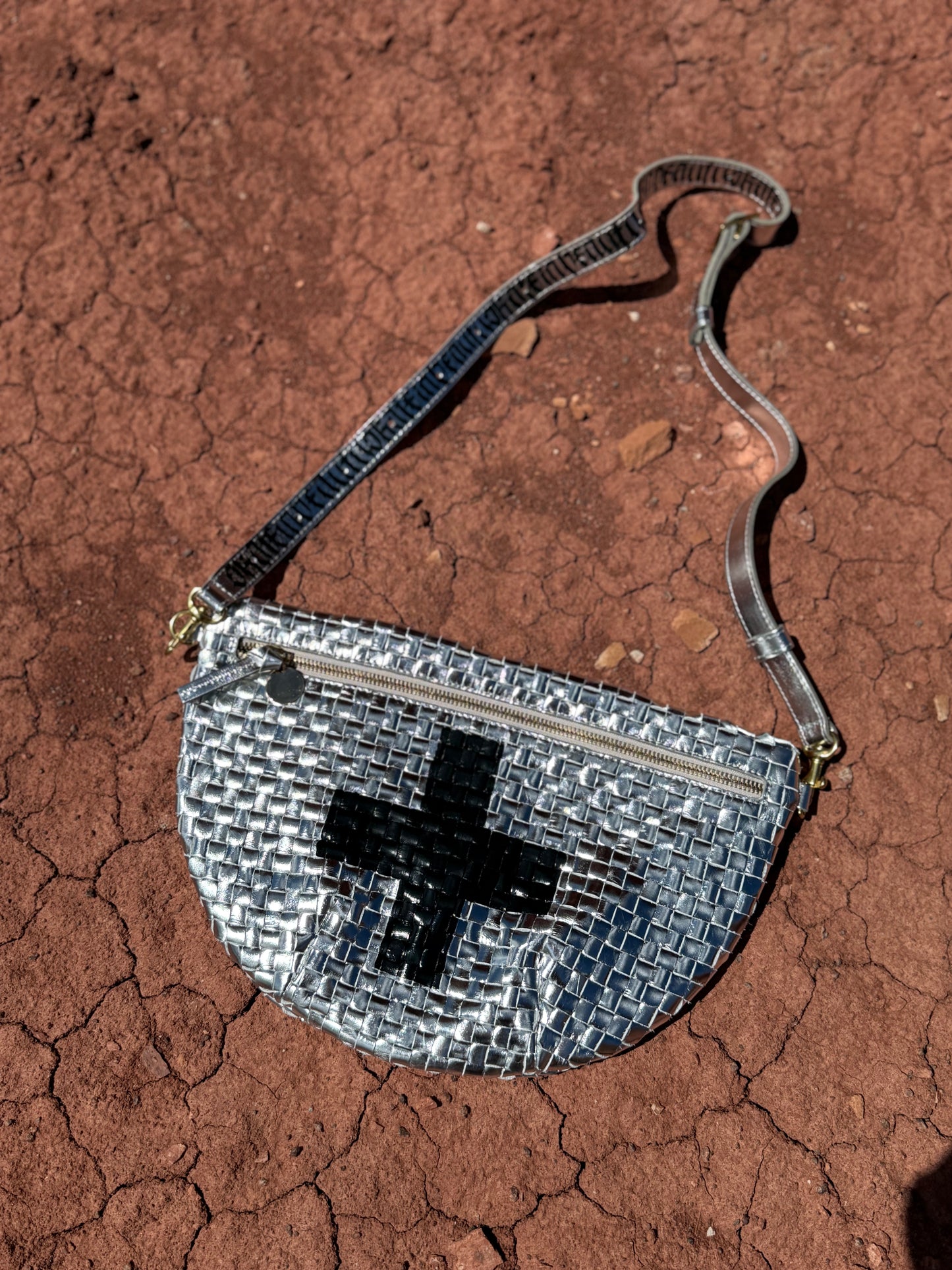 Clare V Reimagined Woven Checker Grande Fanny