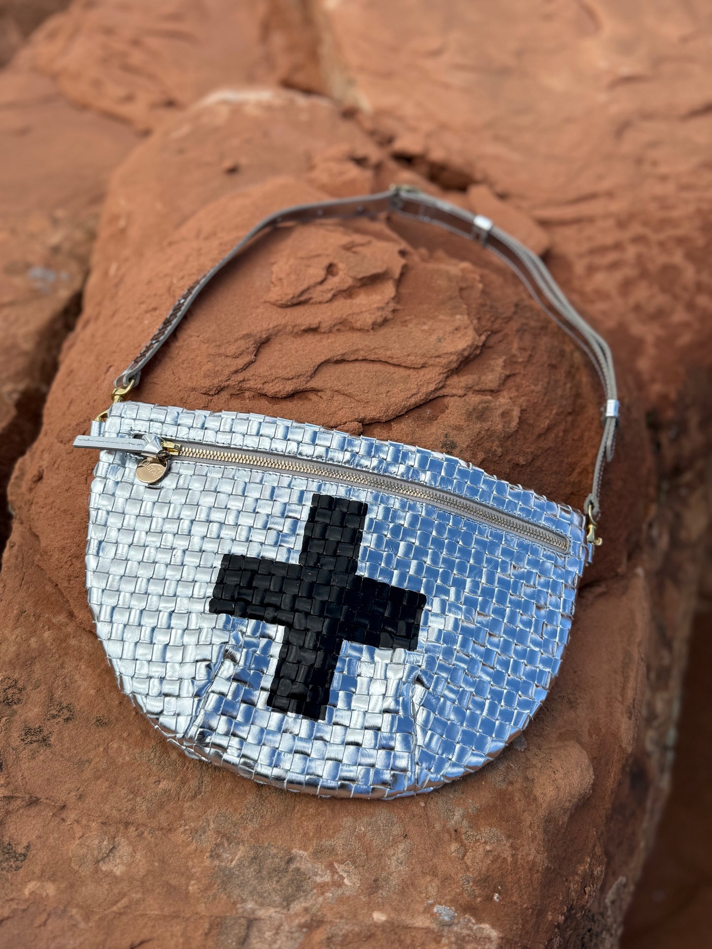 Clare V Reimagined Woven Checker Grande Fanny