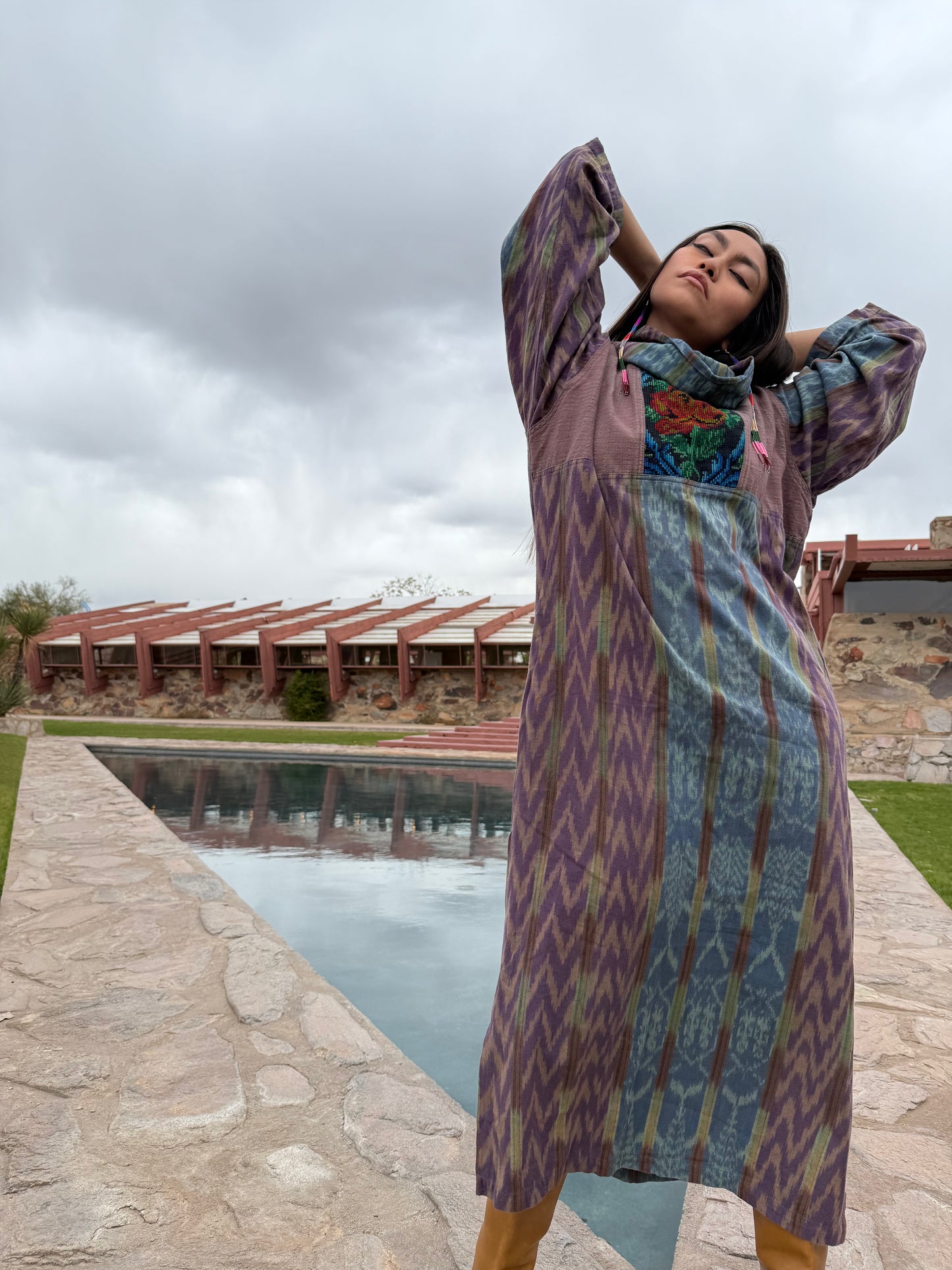 Vintage 70s Ikat Dress