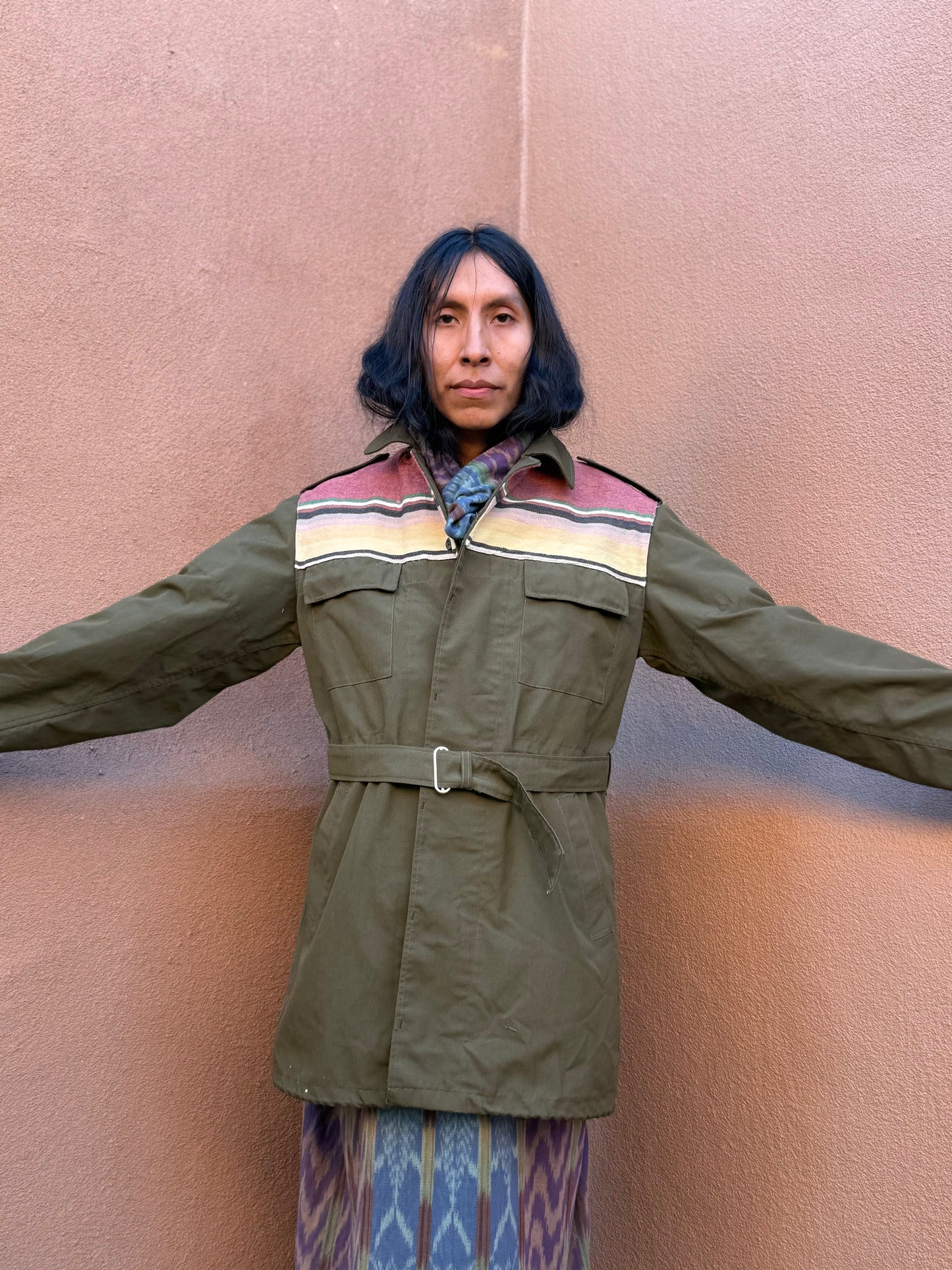 Upcycled Military Field Jacket — Midcentury Blanket Edition E