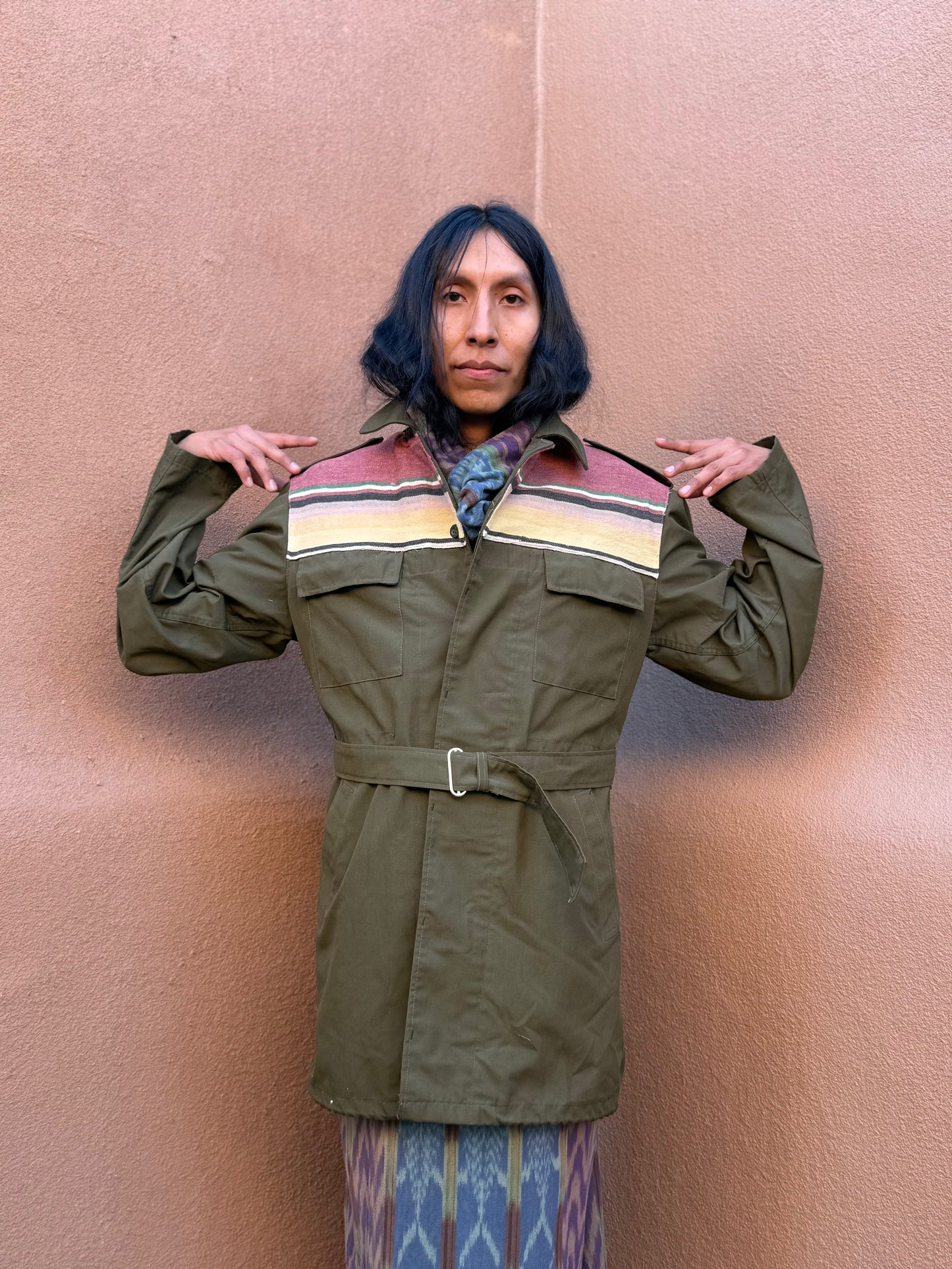 Upcycled Military Field Jacket — Midcentury Blanket Edition E