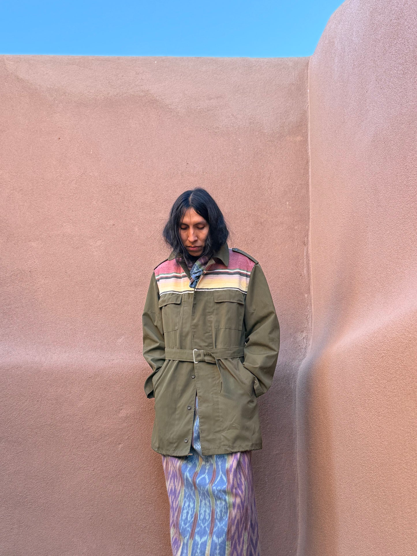 Upcycled Military Field Jacket — Midcentury Blanket Edition E