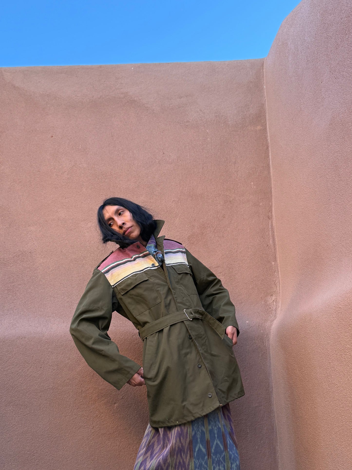 Upcycled Military Field Jacket — Midcentury Blanket Edition E