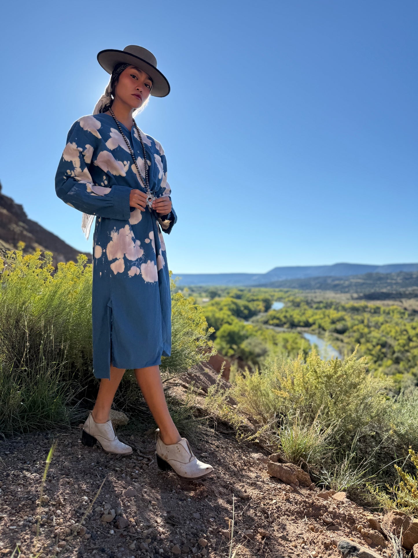 Upcycled Vintage Oversized Military  Daak’os Cloud Shirtdress
