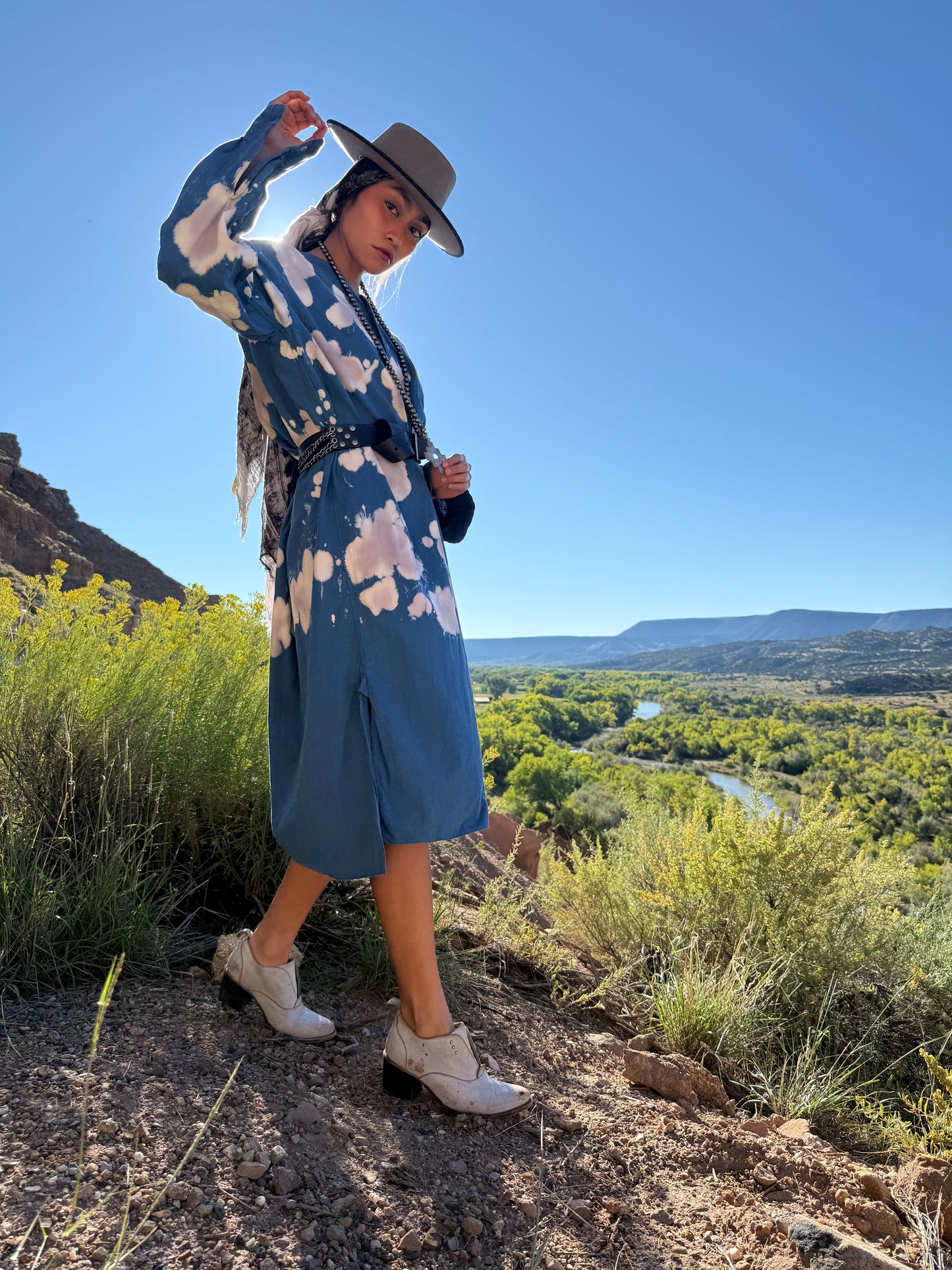 Upcycled Vintage Oversized Military  Daak’os Cloud Shirtdress