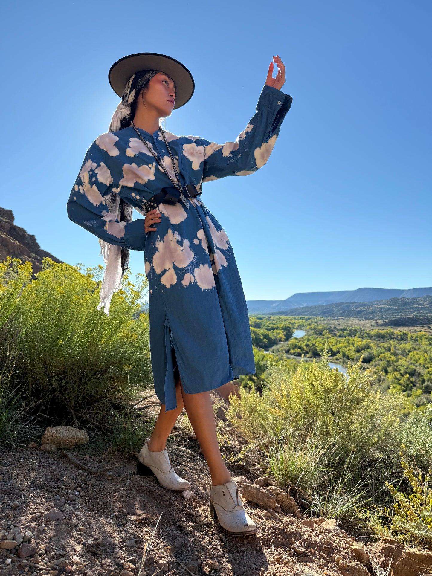Upcycled Vintage Oversized Military  Daak’os Cloud Shirtdress