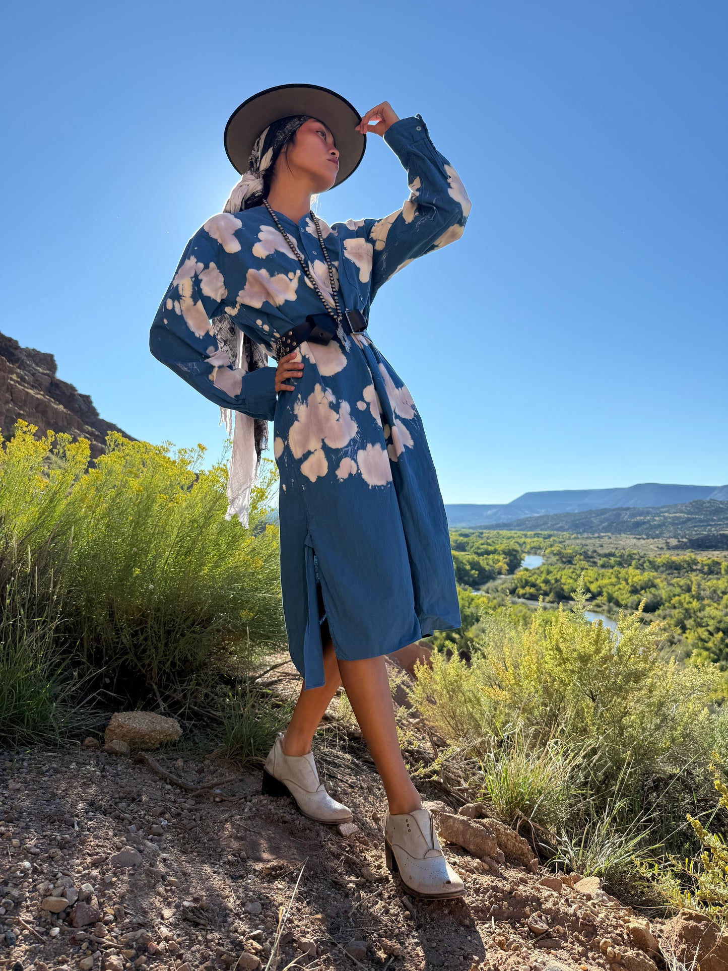 Upcycled Vintage Oversized Military  Daak’os Cloud Shirtdress