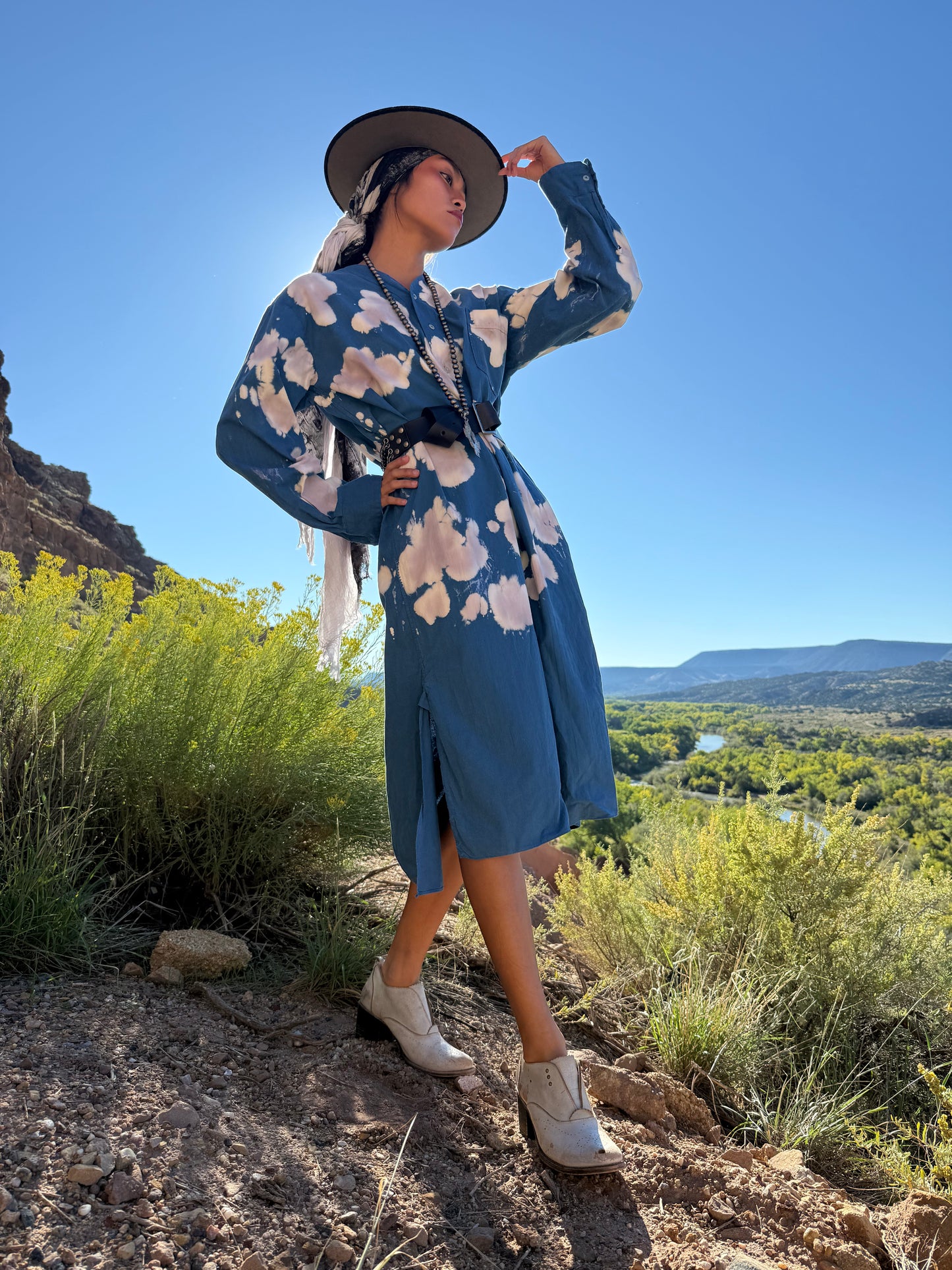 Upcycled Vintage Oversized Military  Daak’os Cloud Shirtdress