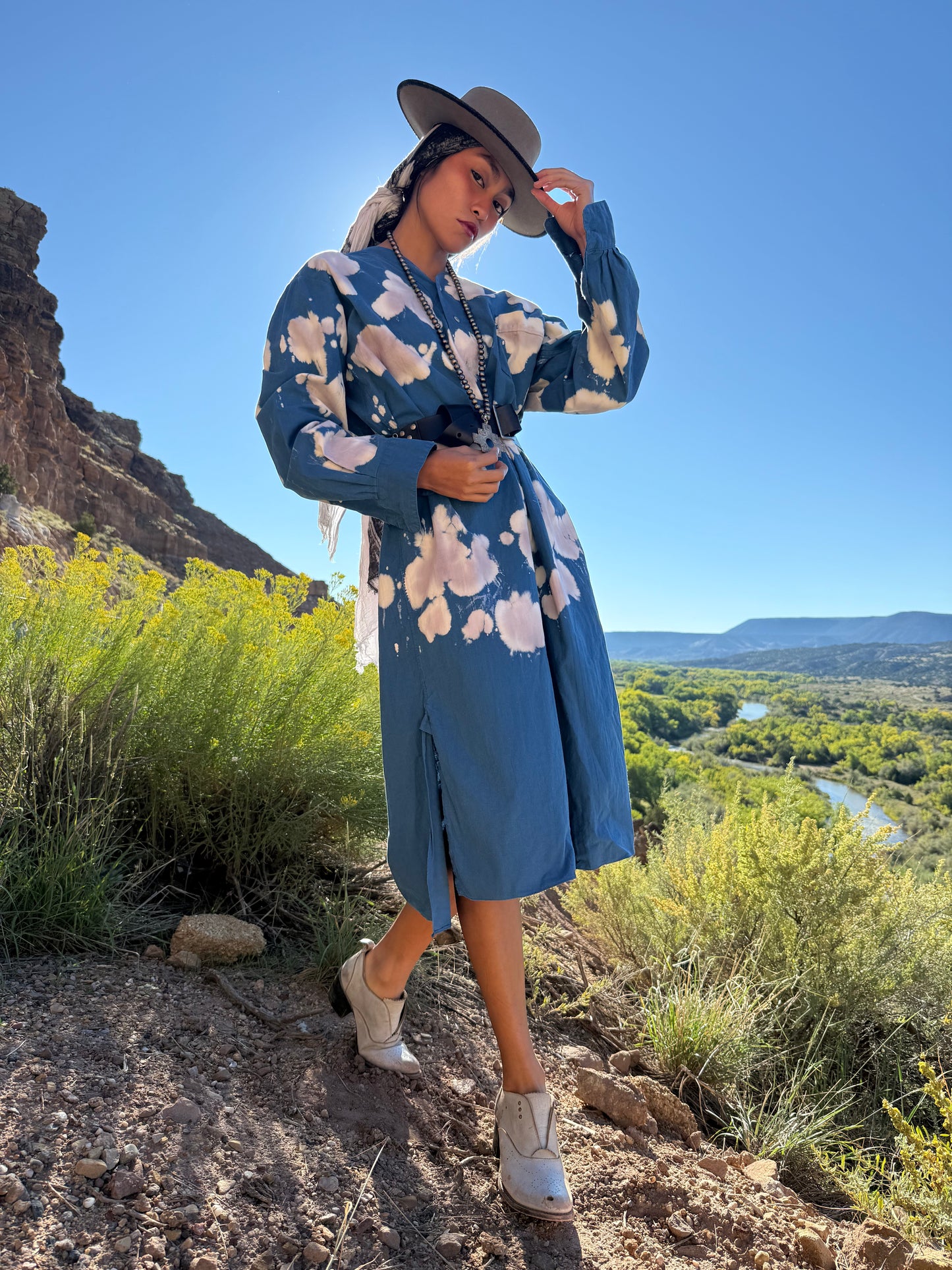 Upcycled Vintage Oversized Military  Daak’os Cloud Shirtdress