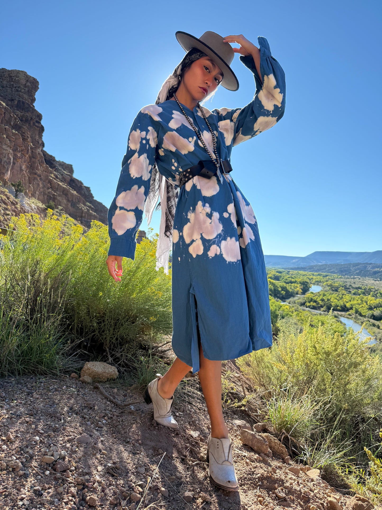 Upcycled Vintage Oversized Military  Daak’os Cloud Shirtdress