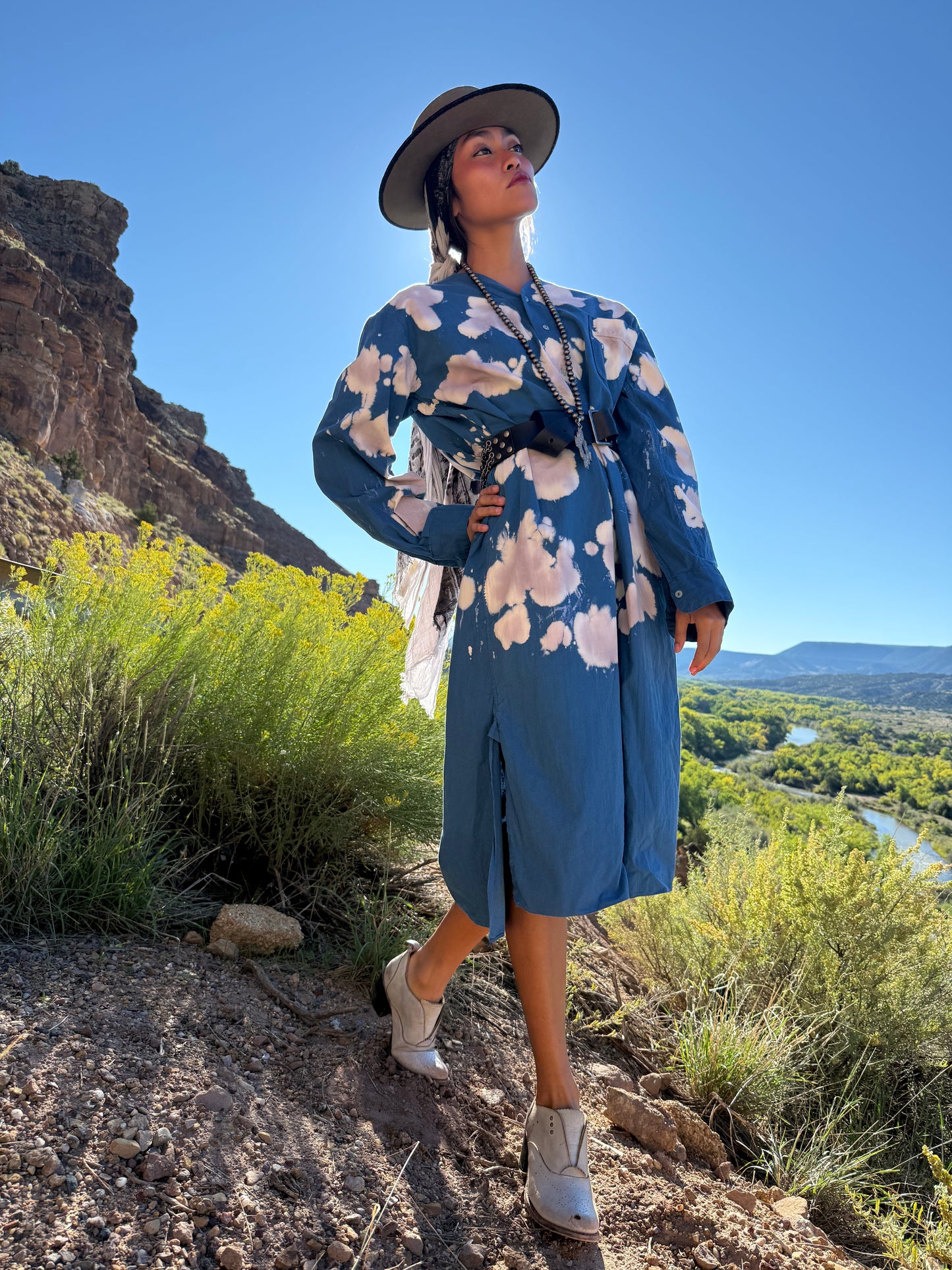 Upcycled Vintage Oversized Military  Daak’os Cloud Shirtdress