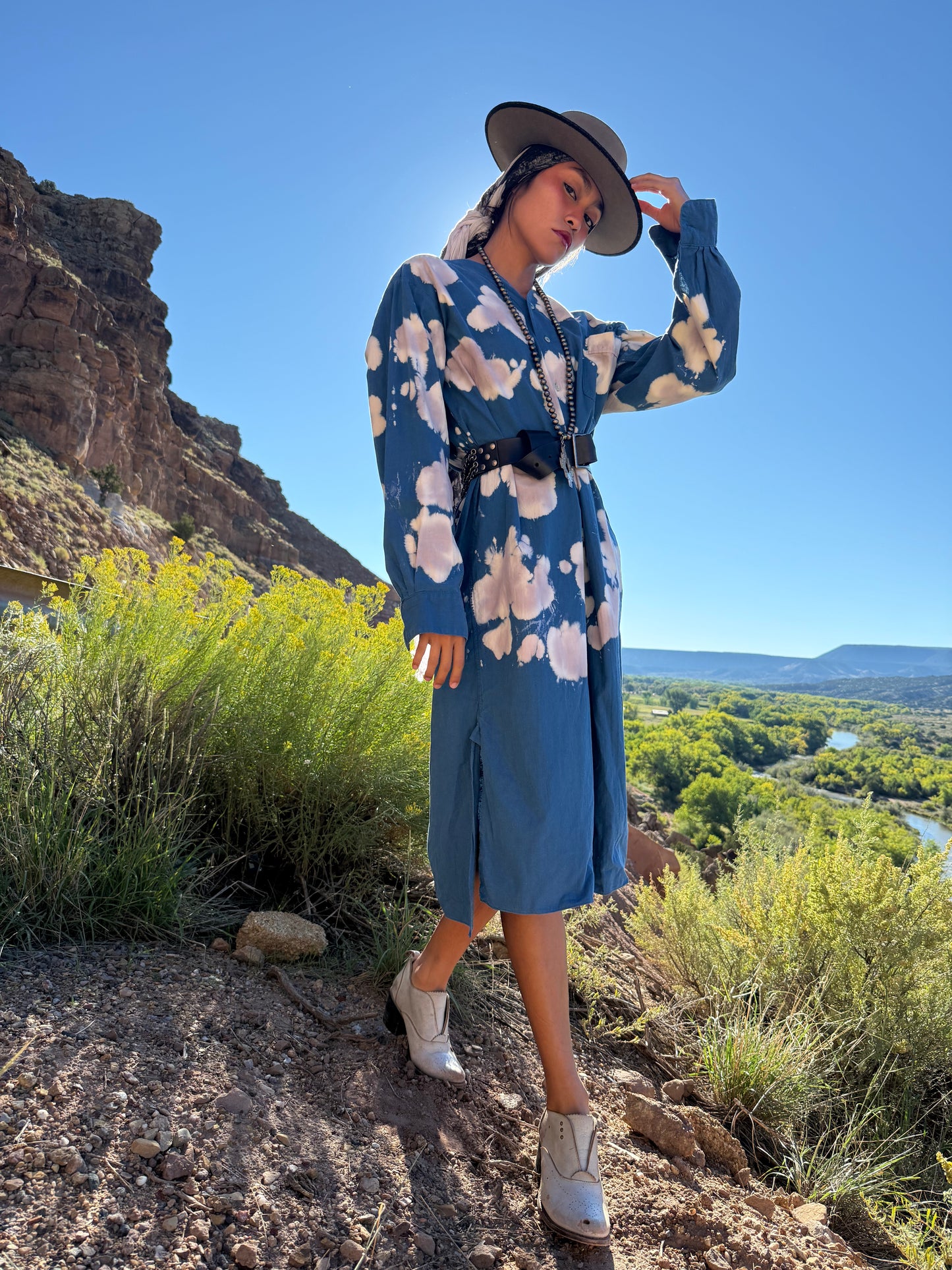 Upcycled Vintage Oversized Military  Daak’os Cloud Shirtdress