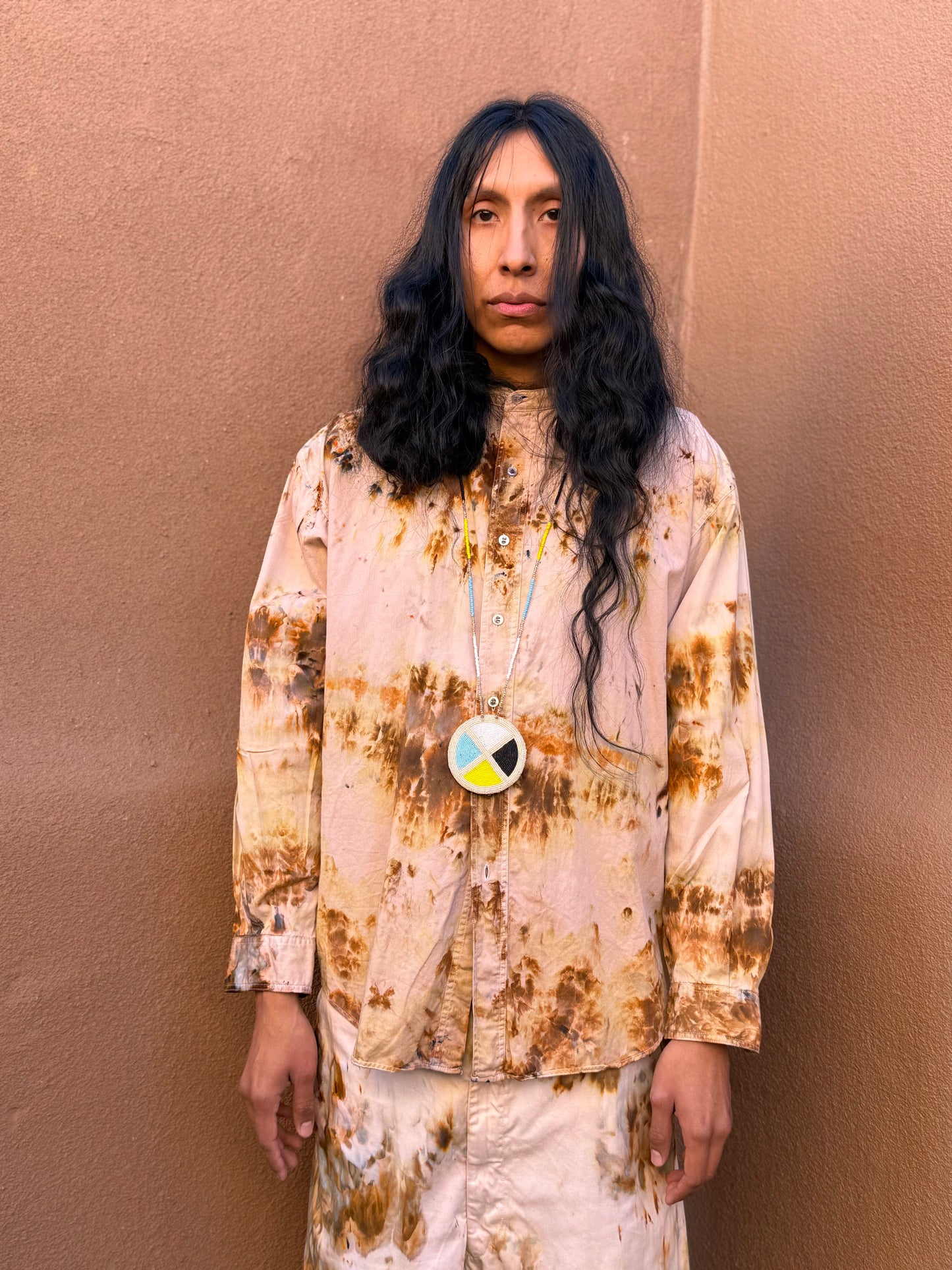 Navajo Made Beaded Medallion Necklace