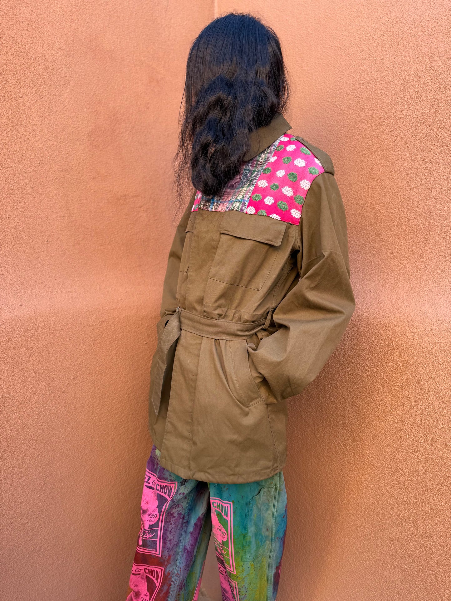 Upcycled Military Field Jacket — Midcentury Huipil Edition F