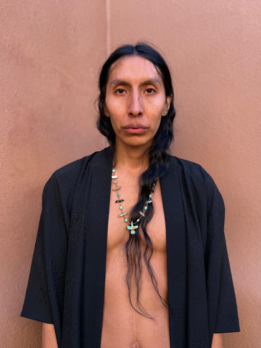 🤎 Vintage Carved Fetish & Heishi Necklace